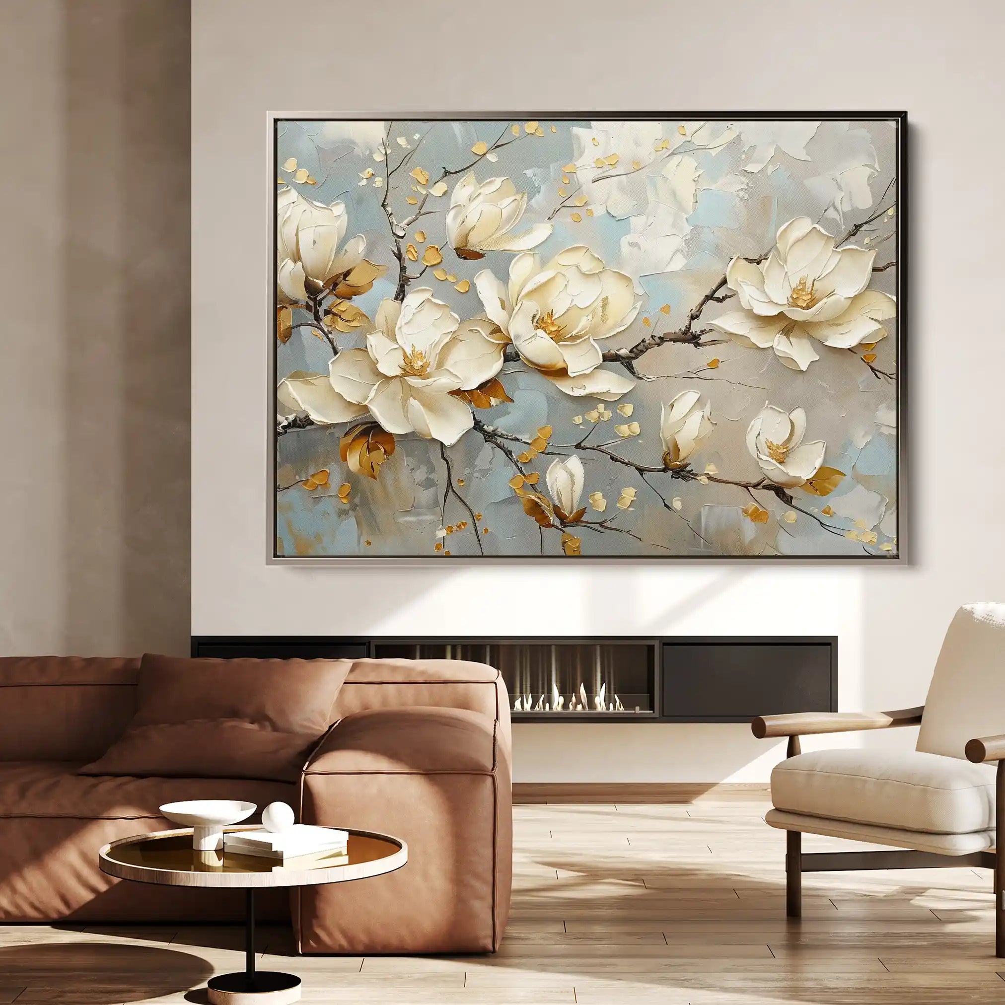 Floral Canvas Wall Art WAD666-F 90 x 60 cm / Stretched on hidden frame