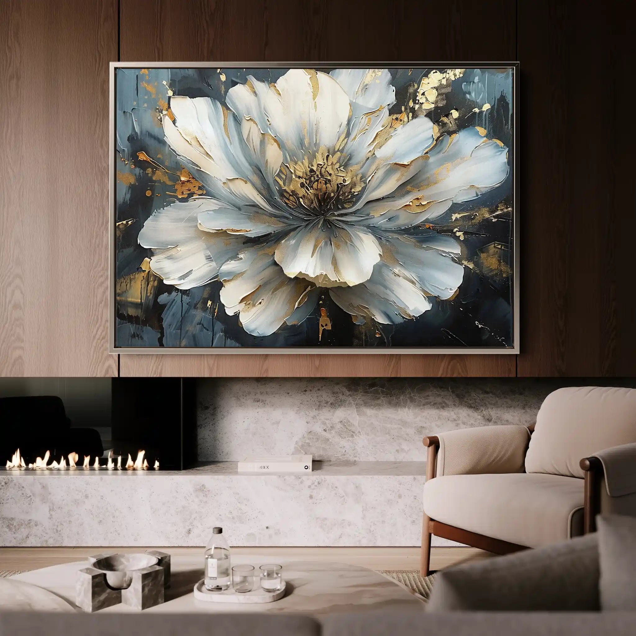 Floral Canvas Wall Art WAD672-F 90 x 60 cm / Stretched on hidden frame