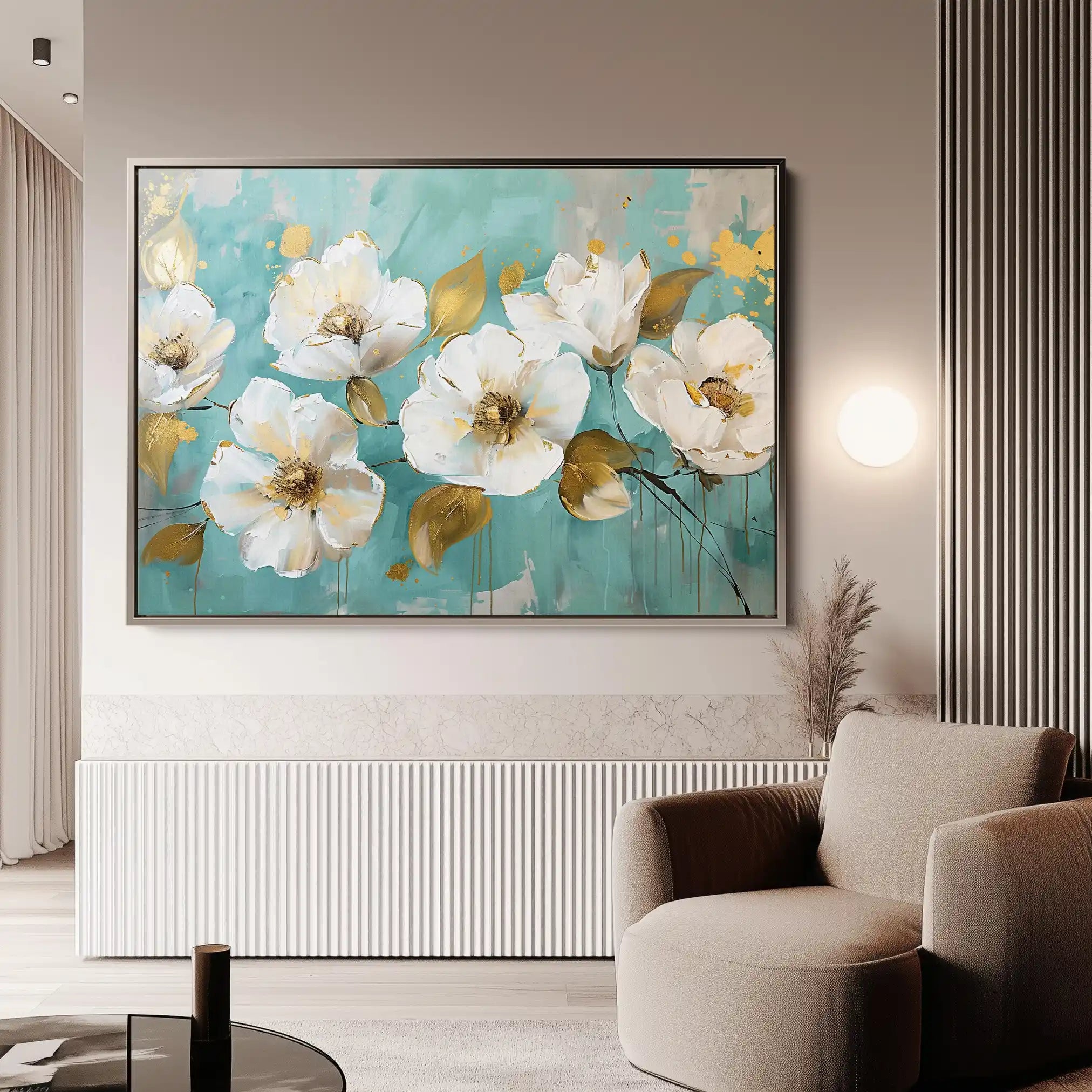 Floral Canvas Wall Art WAD673-F 90 x 60 cm / Stretched on hidden frame