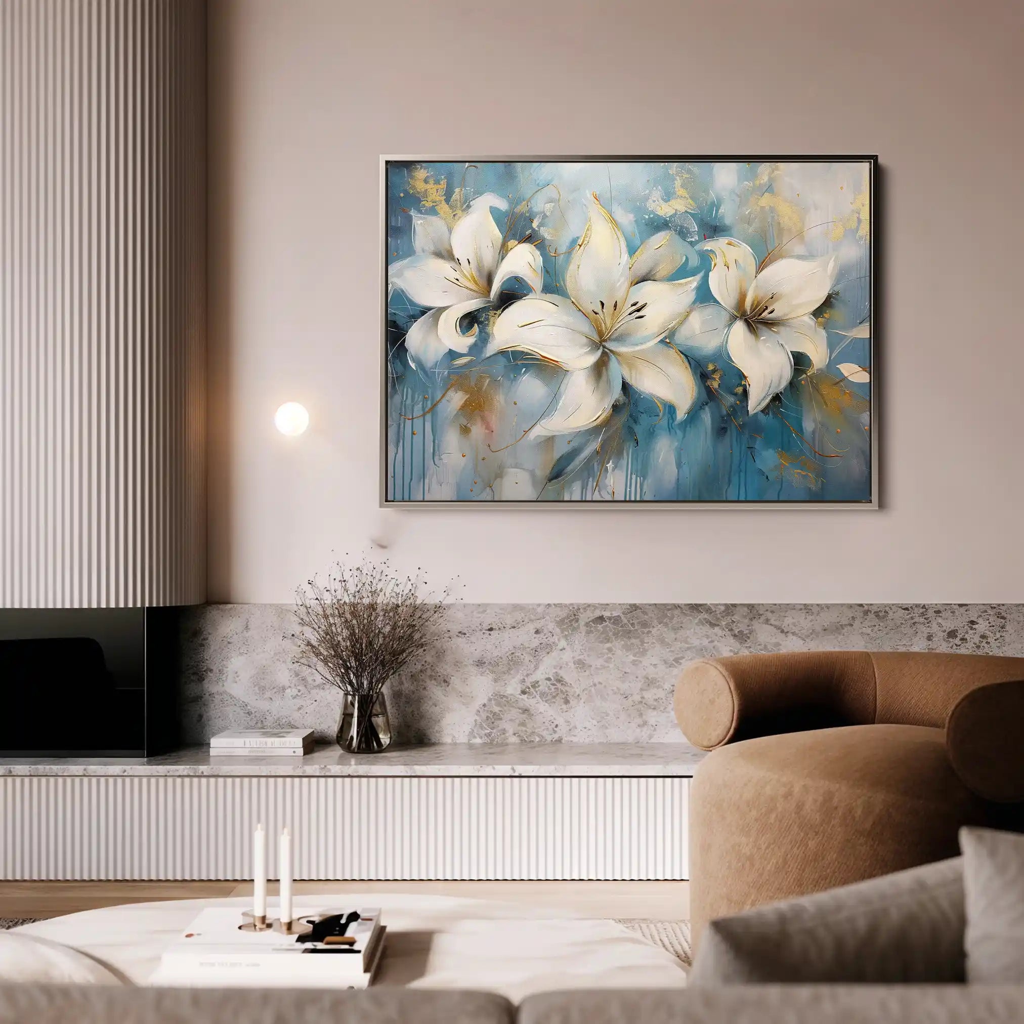 Floral Canvas Wall Art WAD678-F 90 x 60 cm / Stretched on hidden frame