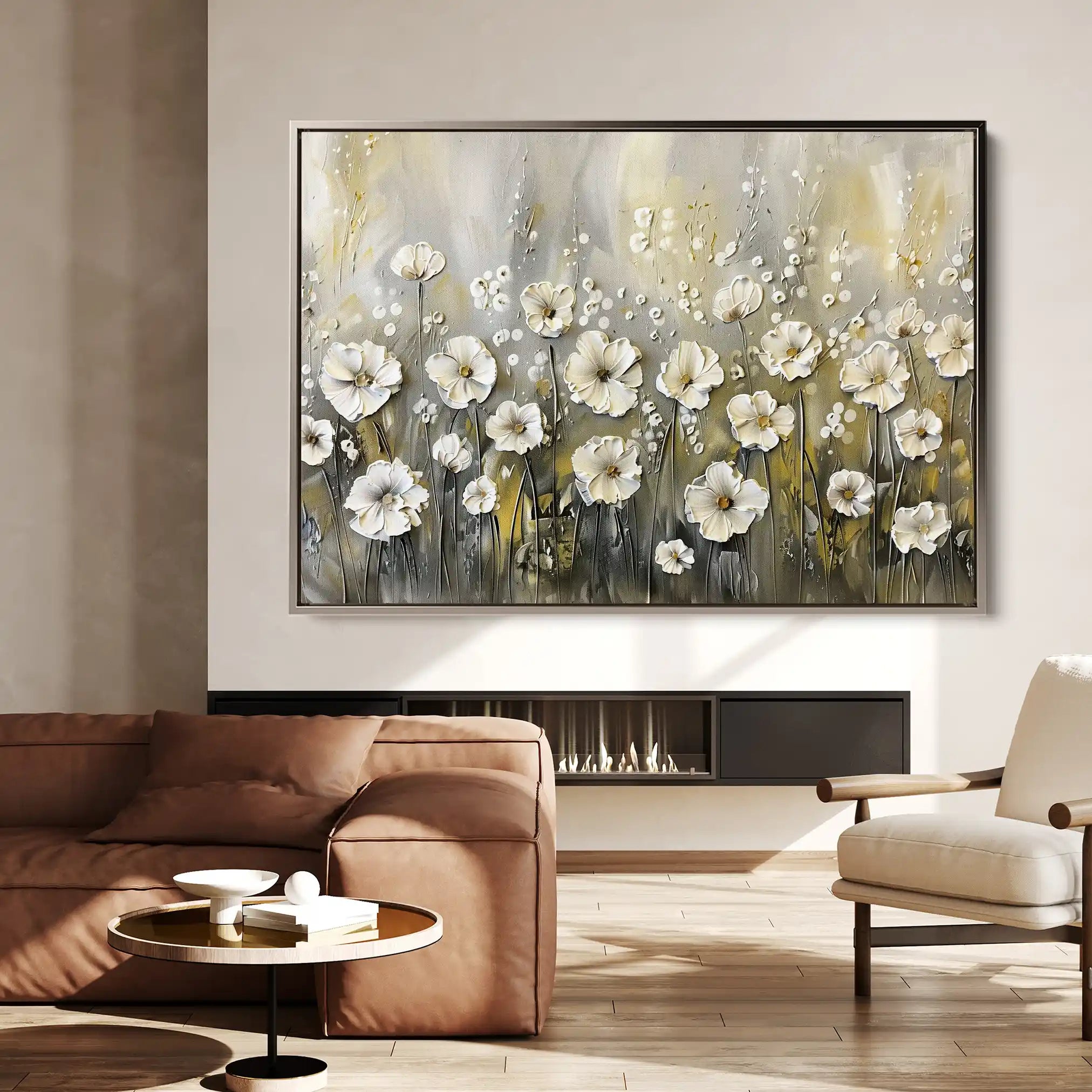 Floral Canvas Wall Art WAD683-F 90 x 60 cm / Stretched on hidden frame