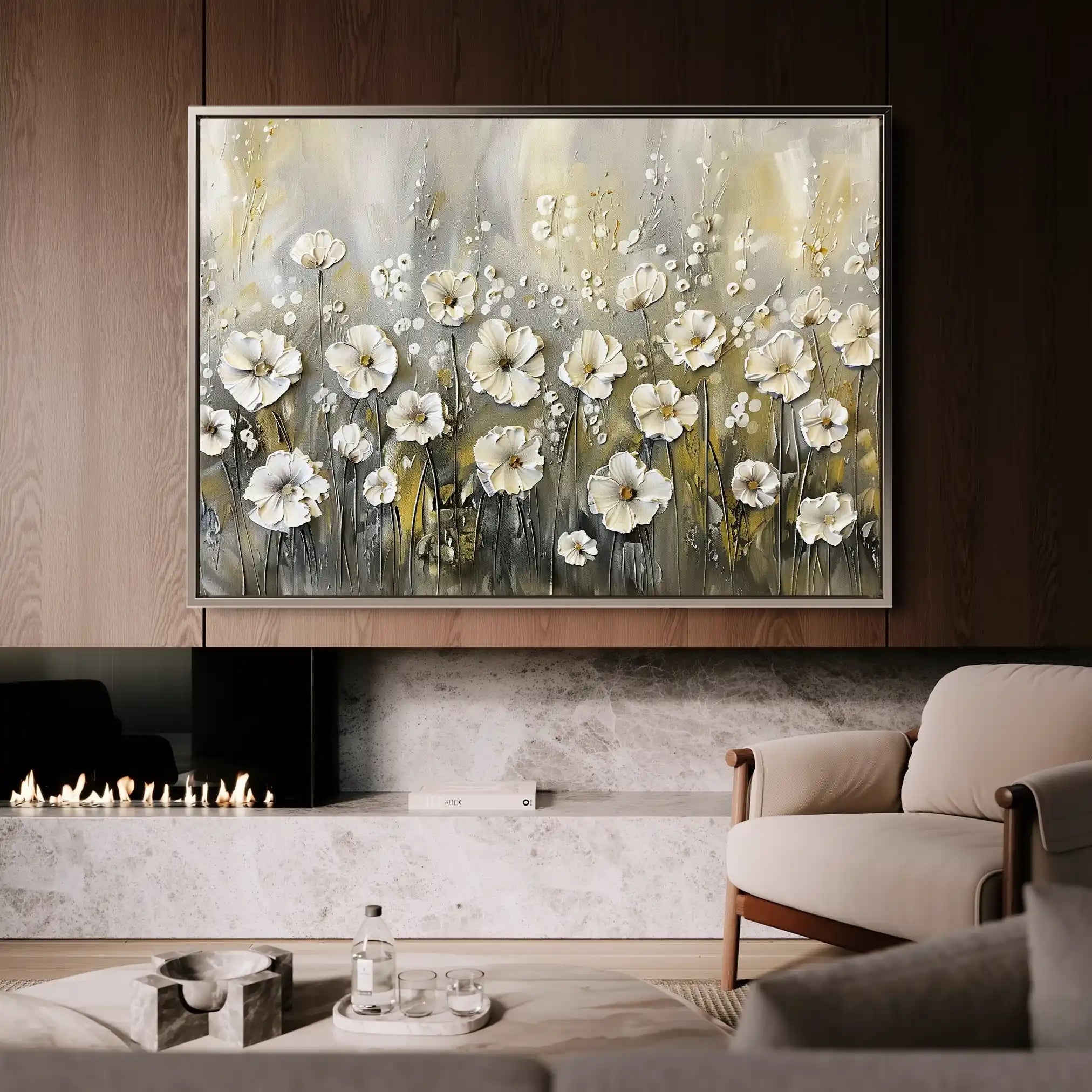 Floral Canvas Wall Art WAD683-F 90 x 60 cm / Stretched on hidden frame