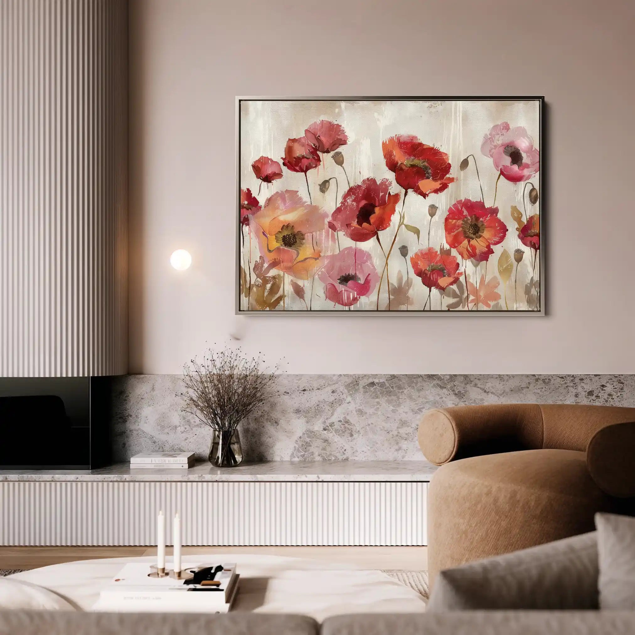 Floral Canvas Wall Art WAD684-F 90 x 60 cm / Stretched on hidden frame