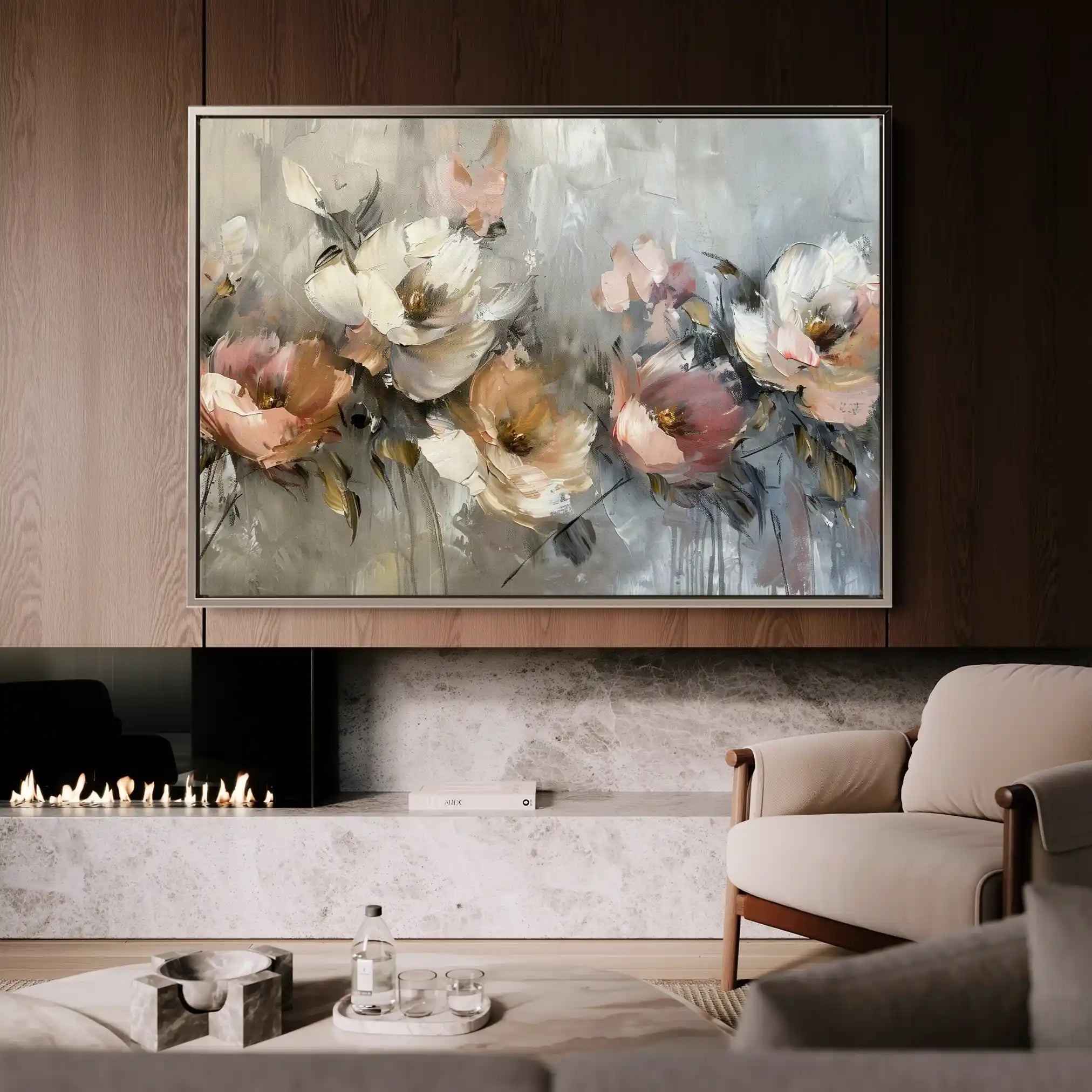 Floral Canvas Wall Art WAD688-F 90 x 60 cm / Stretched on hidden frame