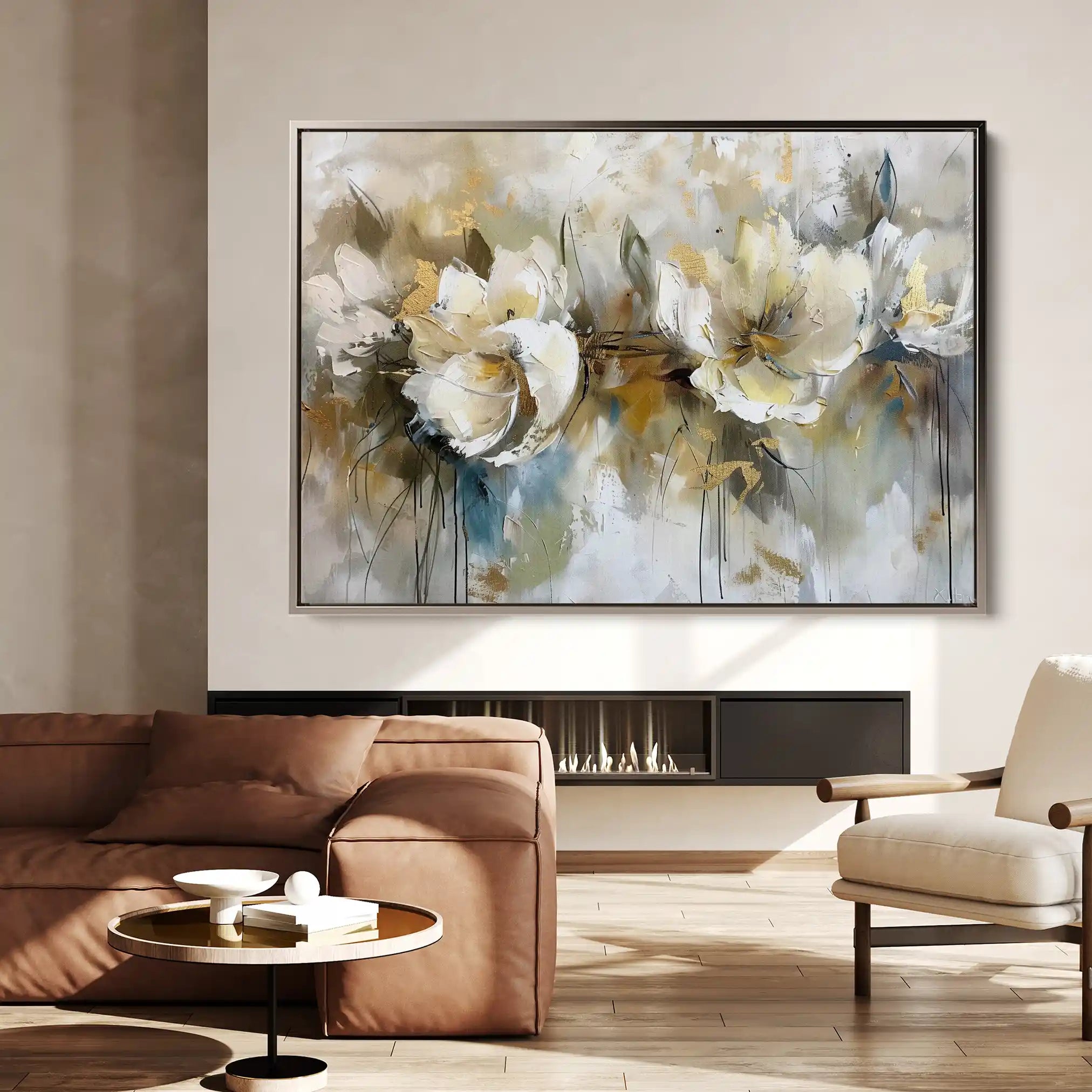 Floral Canvas Wall Art WAD689-F 90 x 60 cm / Stretched on hidden frame