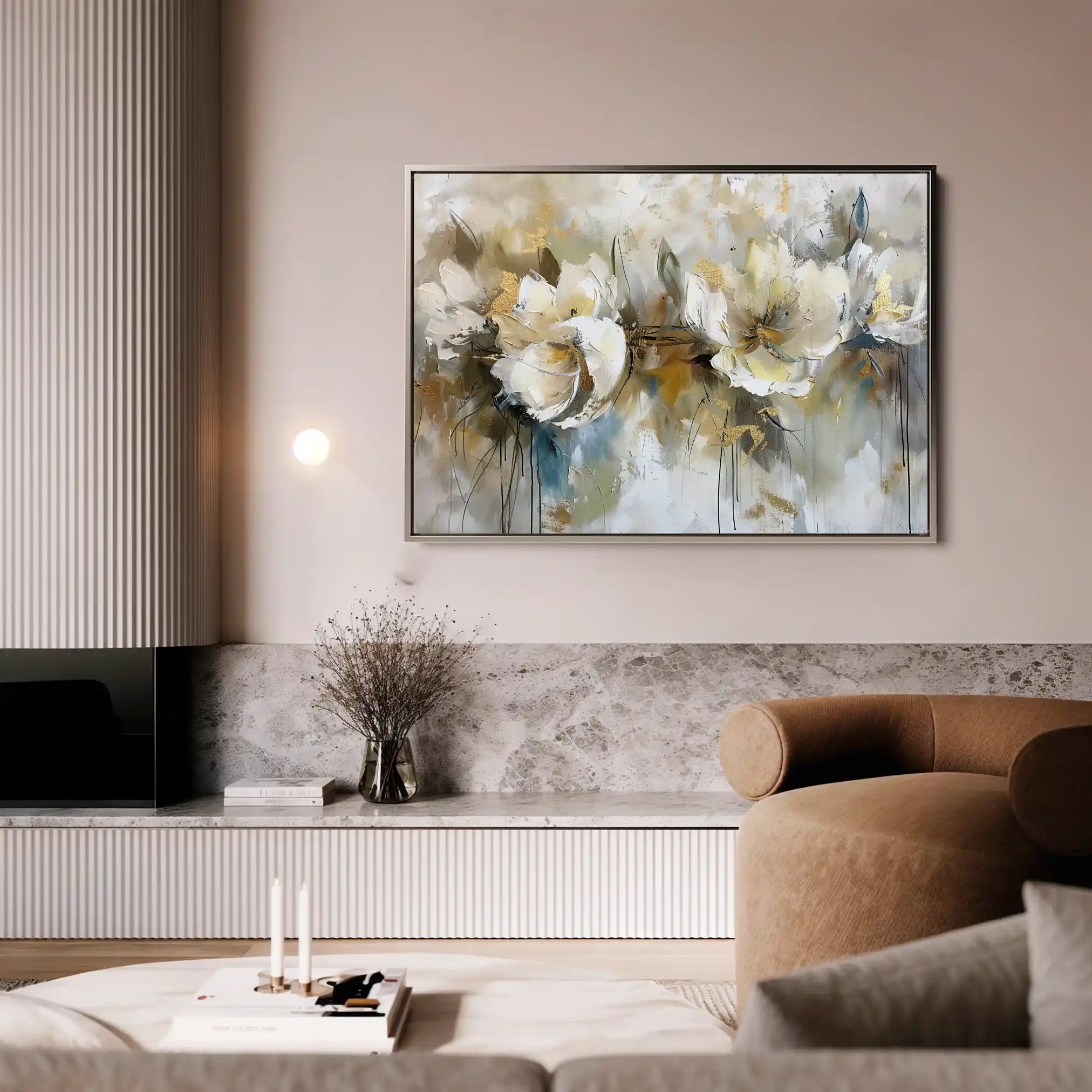 Floral Canvas Wall Art WAD689-F 90 x 60 cm / Stretched on hidden frame