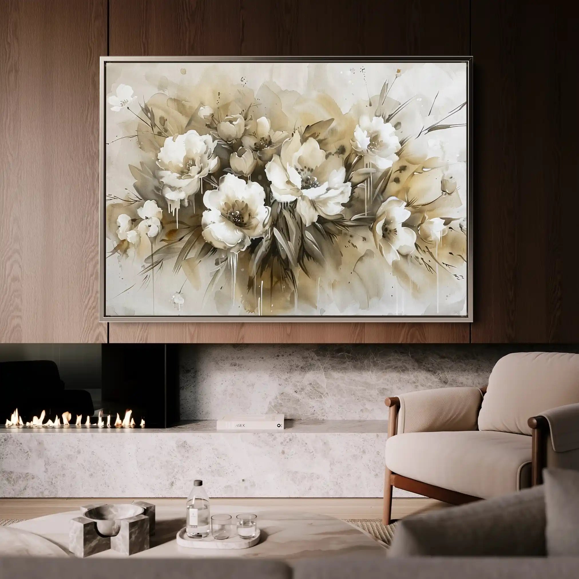 Floral Canvas Wall Art WAD691-F 90 x 60 cm / Stretched on hidden frame