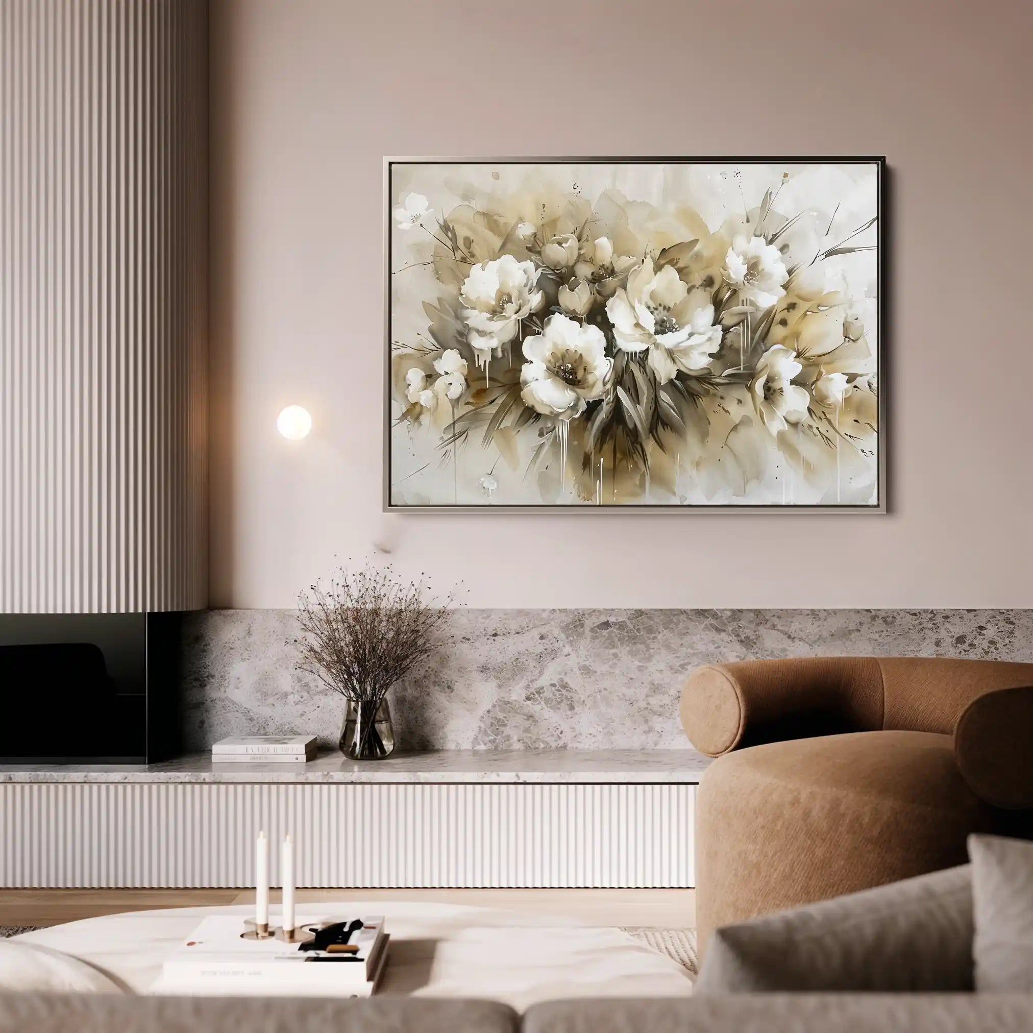 Floral Canvas Wall Art WAD691-F 90 x 60 cm / Stretched on hidden frame
