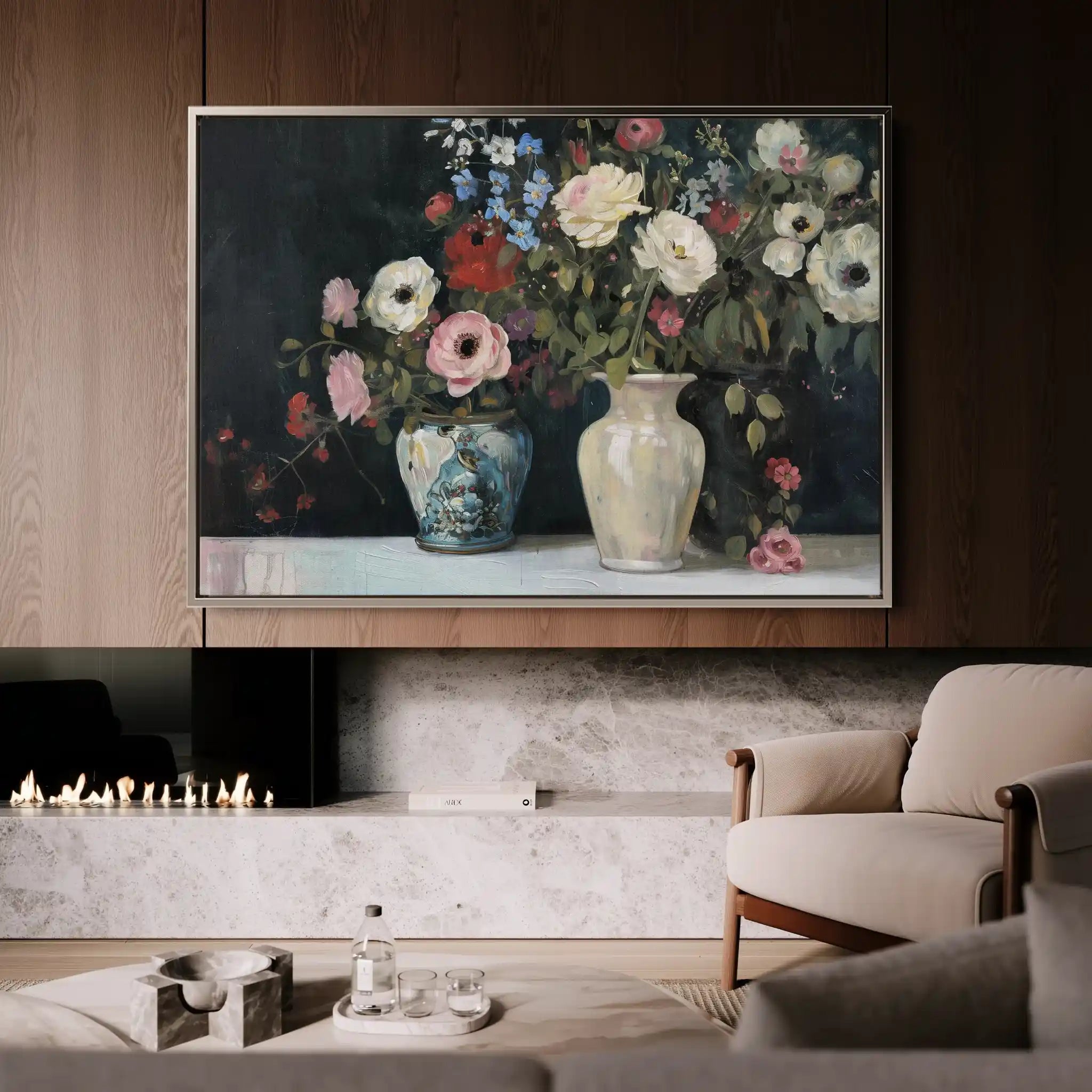 Floral Canvas Wall Art WAD693-F 90 x 60 cm / Stretched on hidden frame