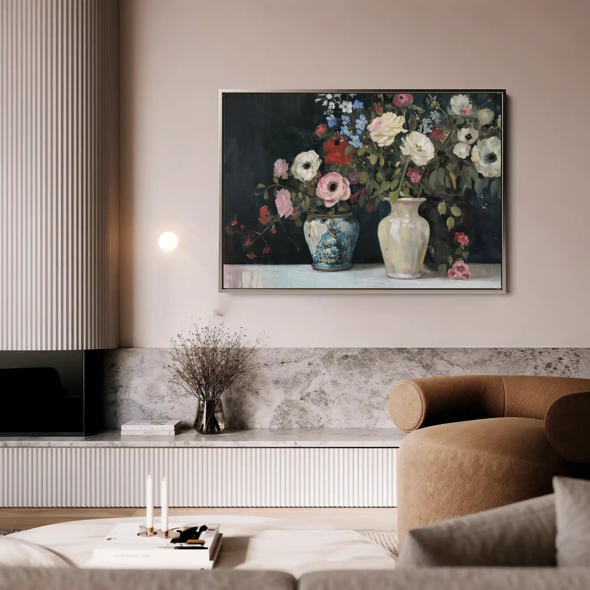 Floral Canvas Wall Art WAD693-F 90 x 60 cm / Stretched on hidden frame
