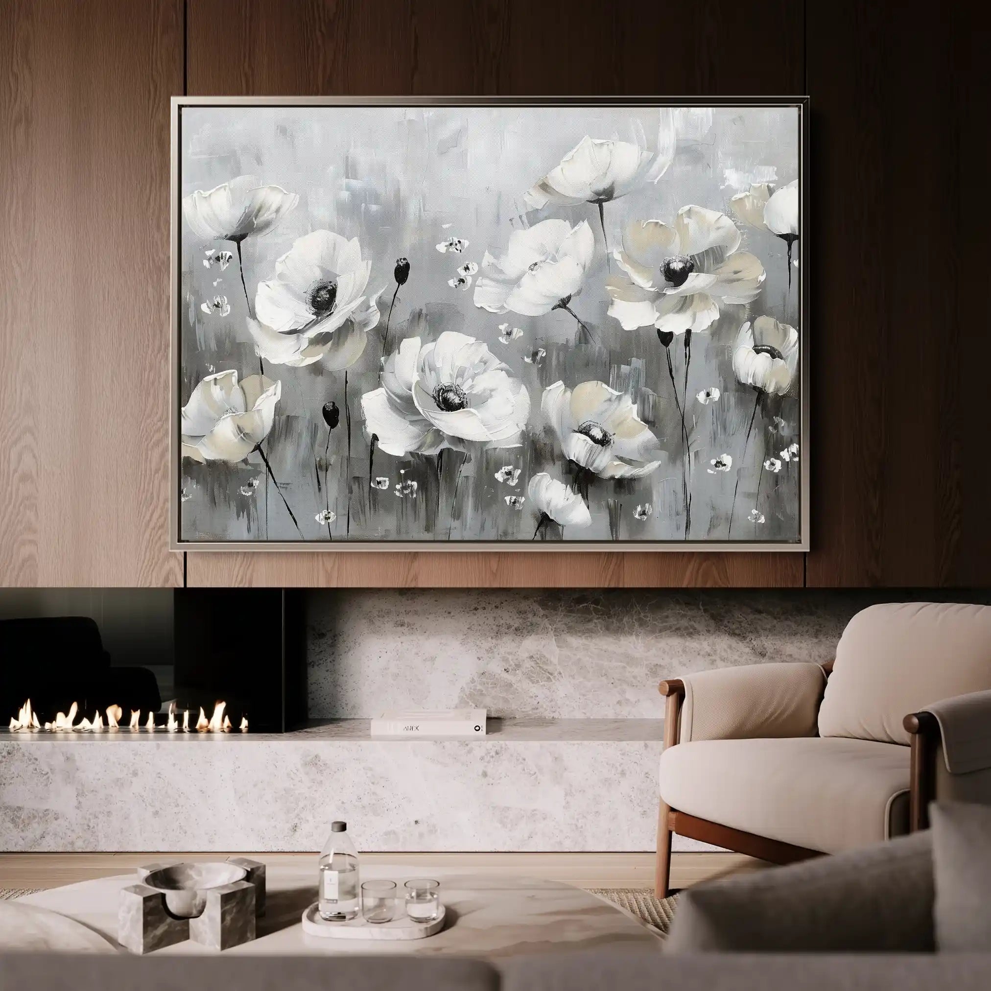 Floral Canvas Wall Art WAD695-F 90 x 60 cm / Stretched on hidden frame