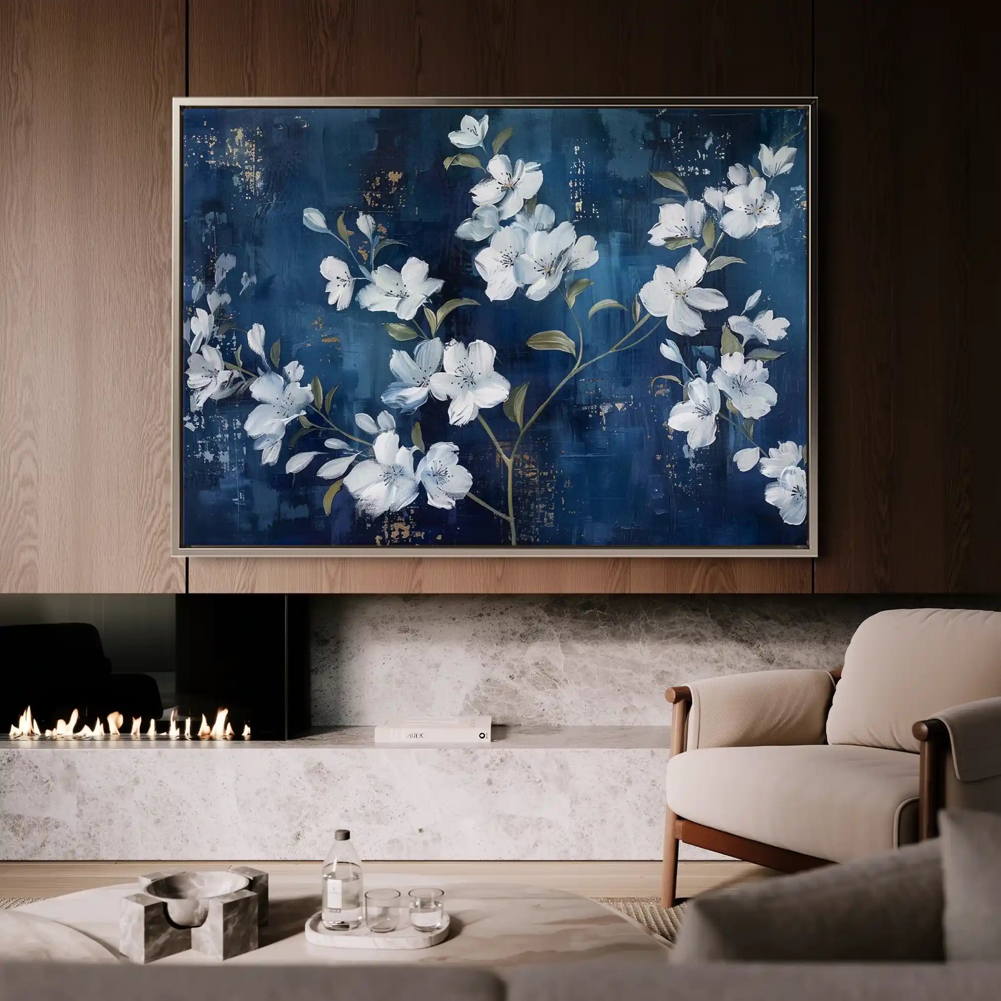 Floral Canvas Wall Art WAD697-F 90 x 60 cm / Stretched on hidden frame