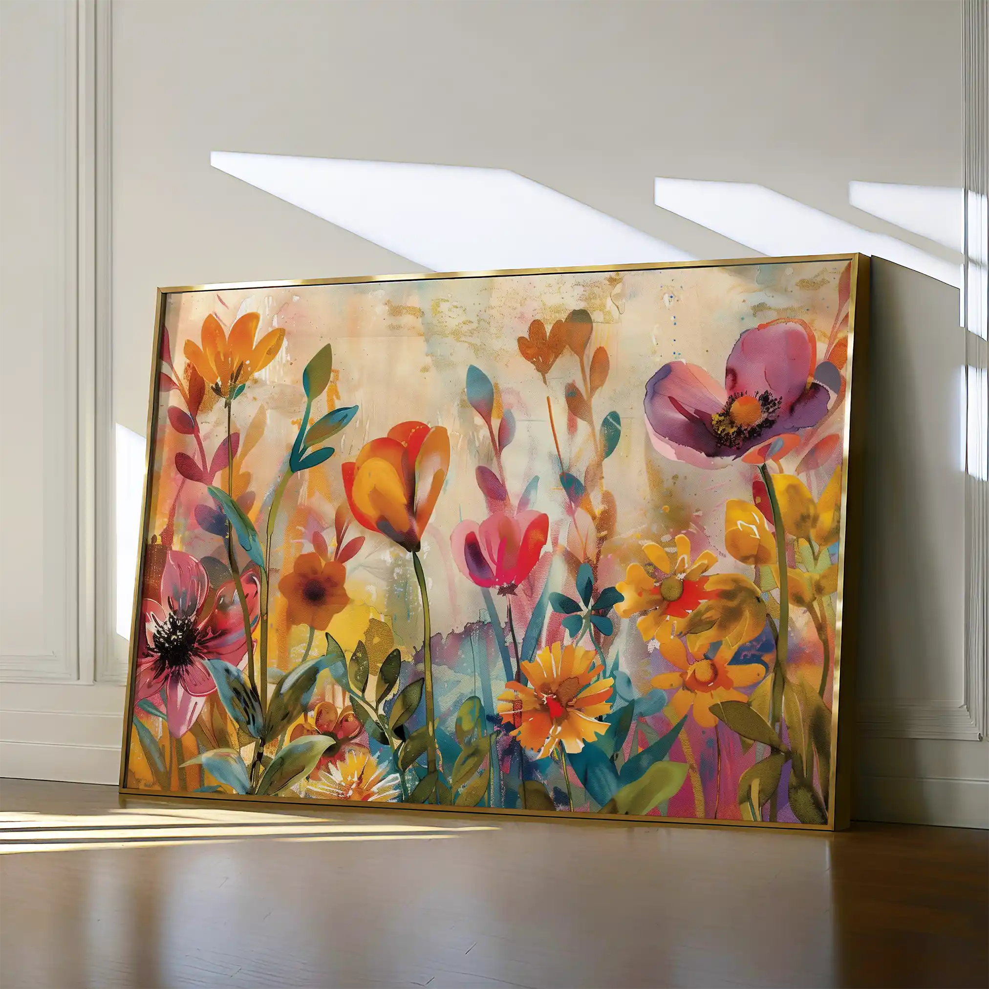 Floral Canvas Wall Art WAD700-F 90 x 60 cm / Stretched on hidden frame