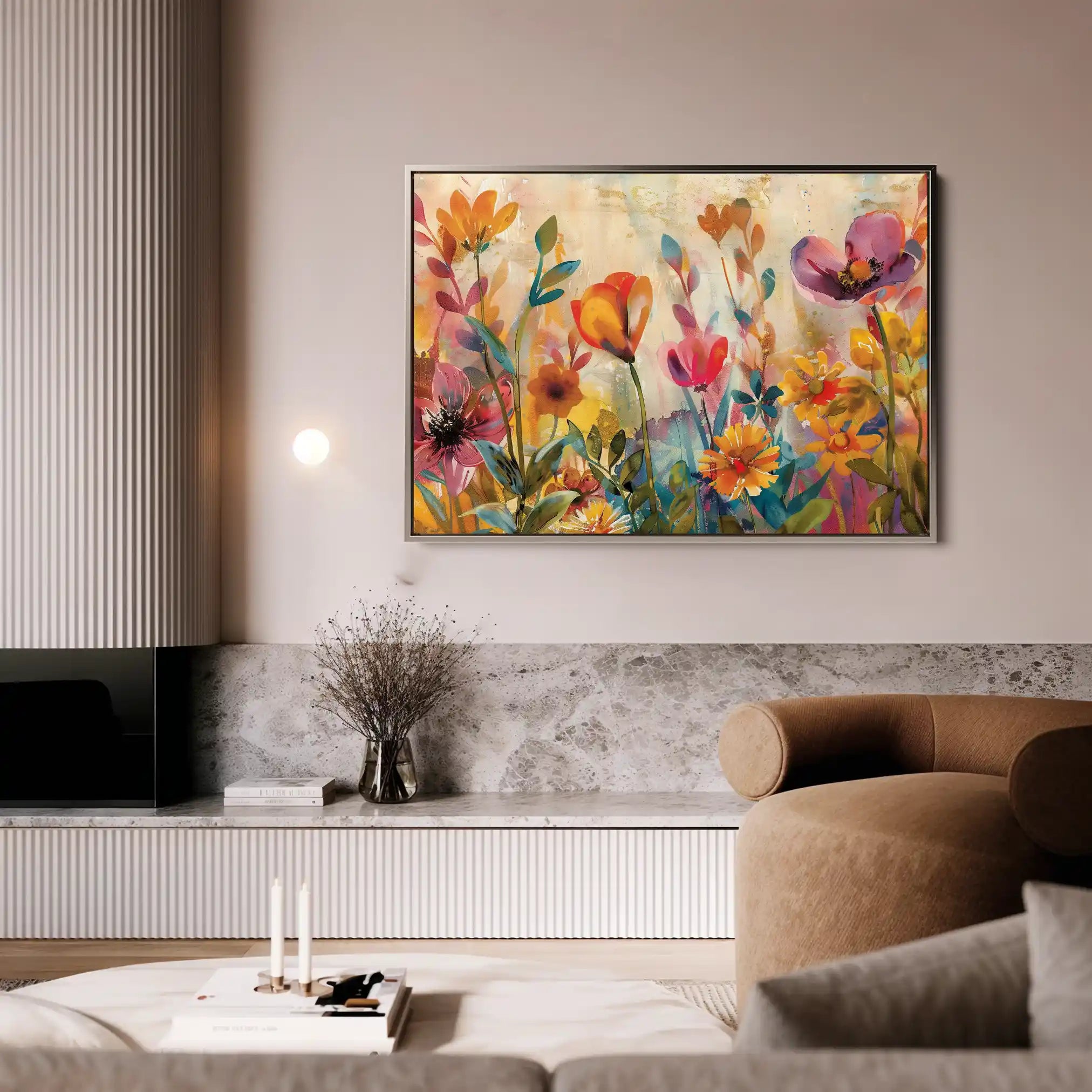 Floral Canvas Wall Art WAD700-F 90 x 60 cm / Stretched on hidden frame