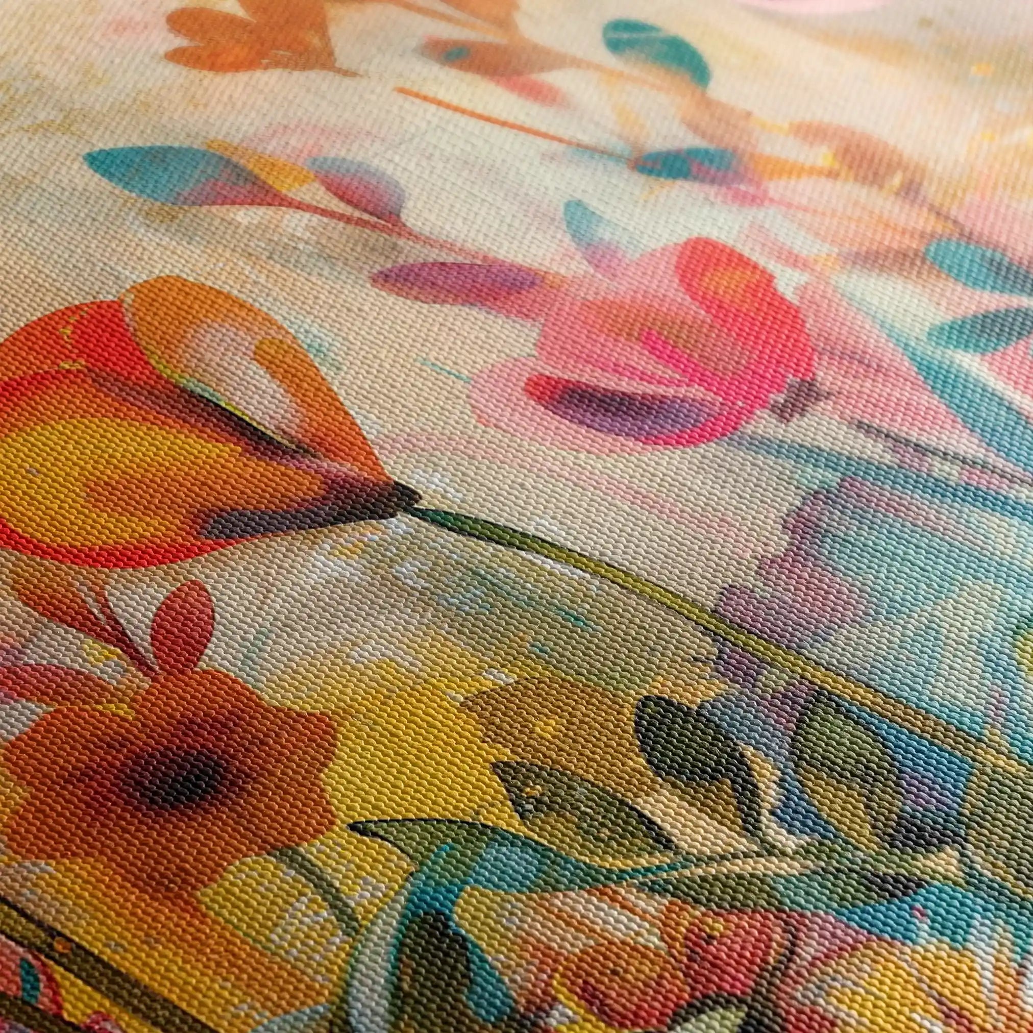 Floral Canvas Wall Art WAD700-F 90 x 60 cm / Stretched on hidden frame