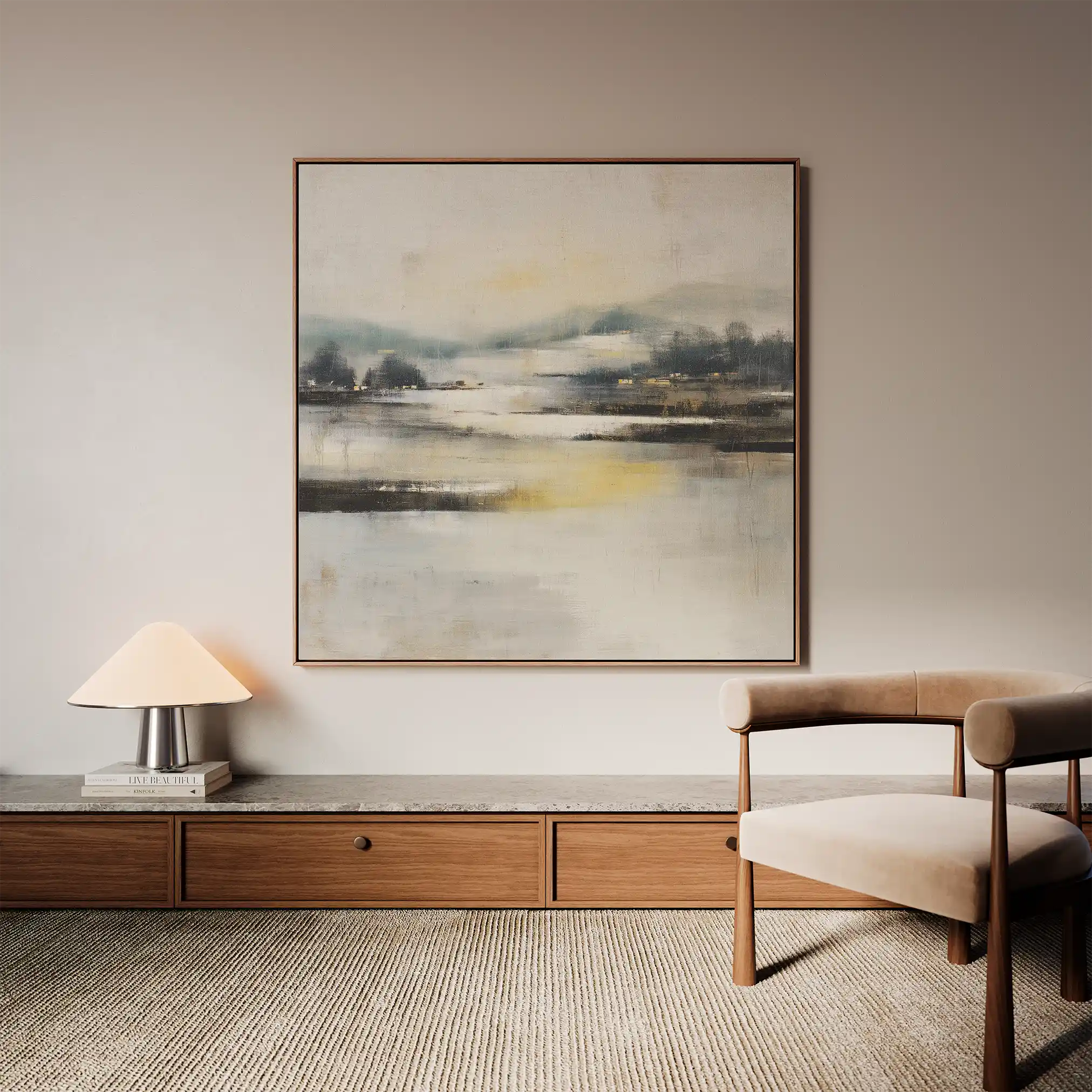 Abstract Canvas Wall Art WAD703-A 80 x 80 cm / Stretched on hidden frame