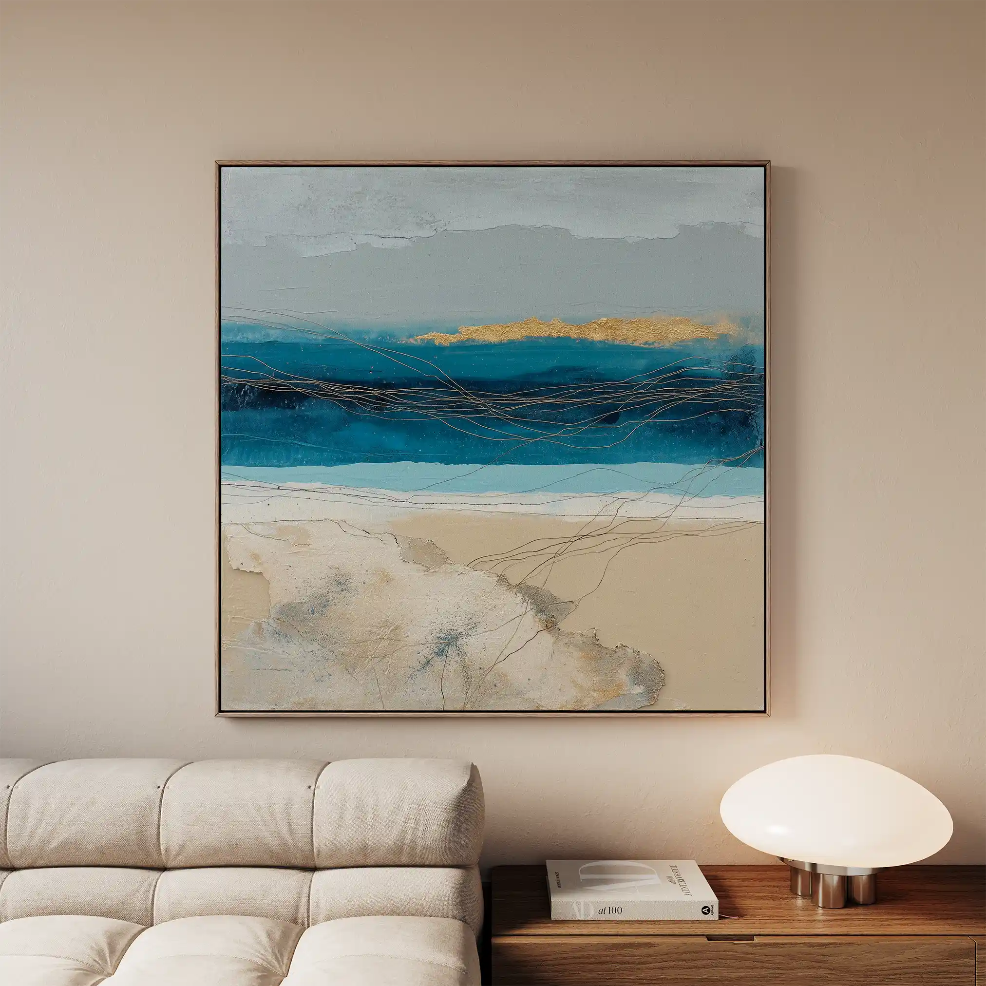 Abstract Canvas Wall Art WAD704-A 80 x 80 cm / Stretched on hidden frame