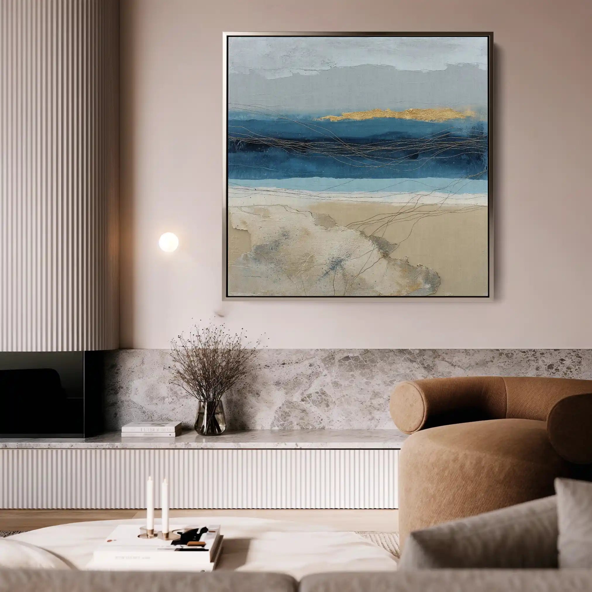 Abstract Canvas Wall Art WAD704-A 80 x 80 cm / Stretched on hidden frame