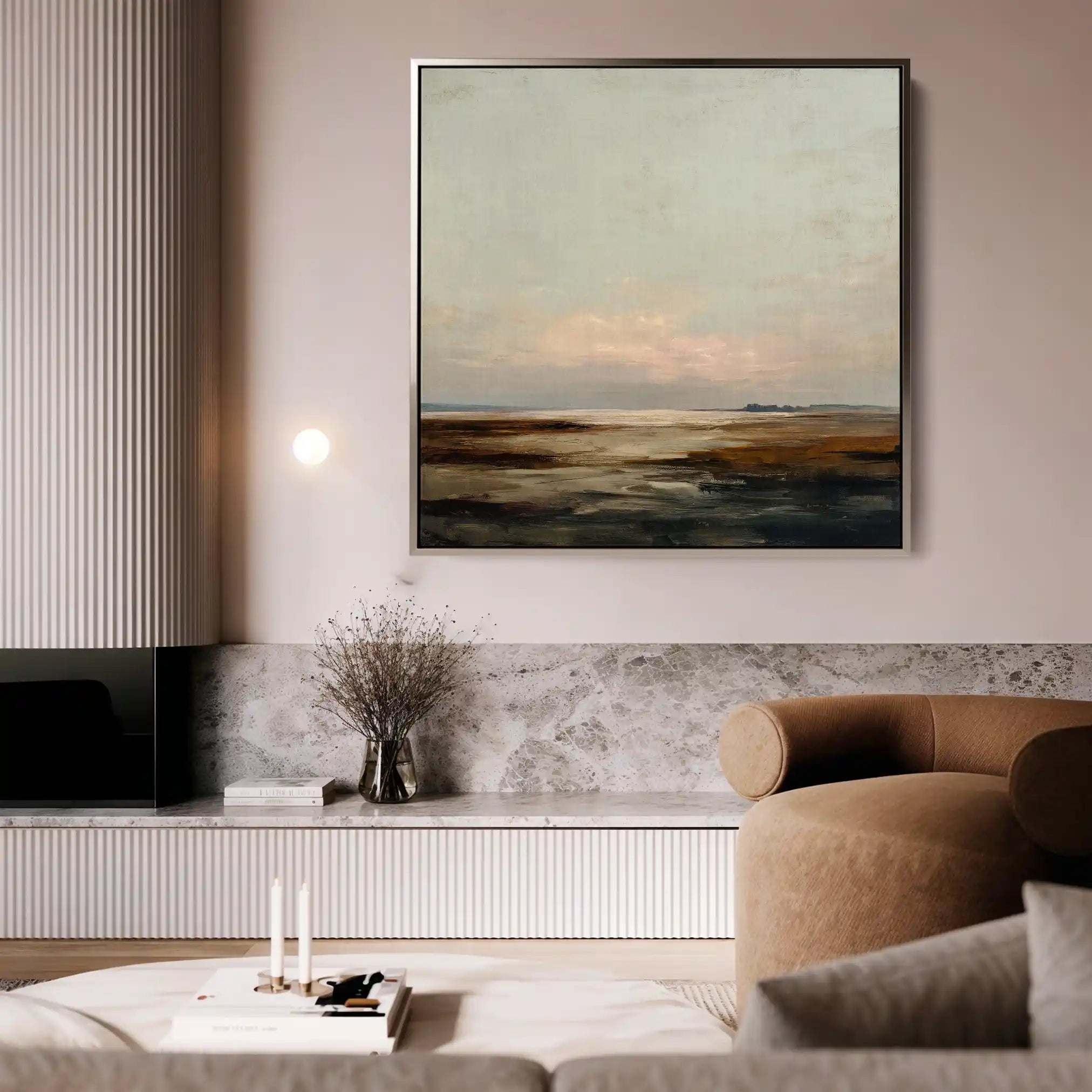 Abstract Canvas Wall Art WAD709-A 80 x 80 cm / Stretched on hidden frame