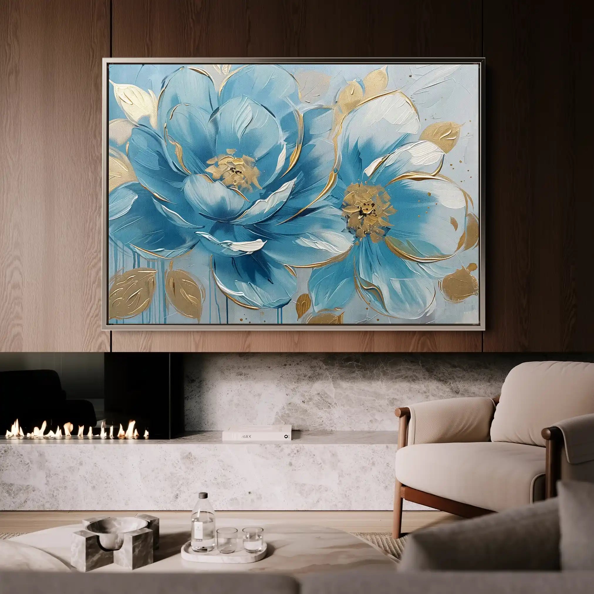 Floral Canvas Wall Art WAD709-F 90 x 60 cm / Stretched on hidden frame