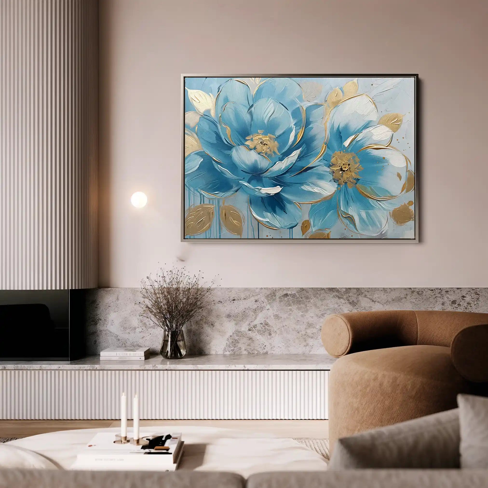 Floral Canvas Wall Art WAD709-F 90 x 60 cm / Stretched on hidden frame