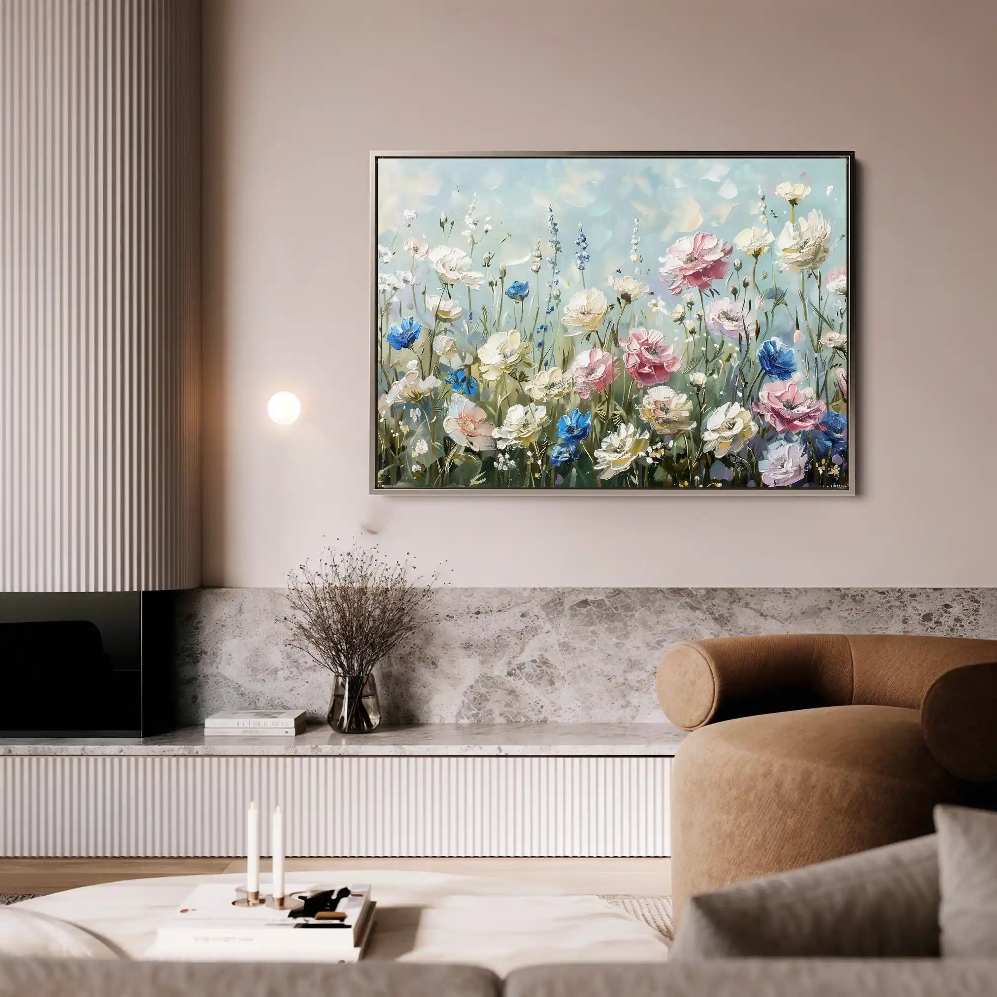 Floral Canvas Wall Art WAD710-F 90 x 60 cm / Stretched on hidden frame