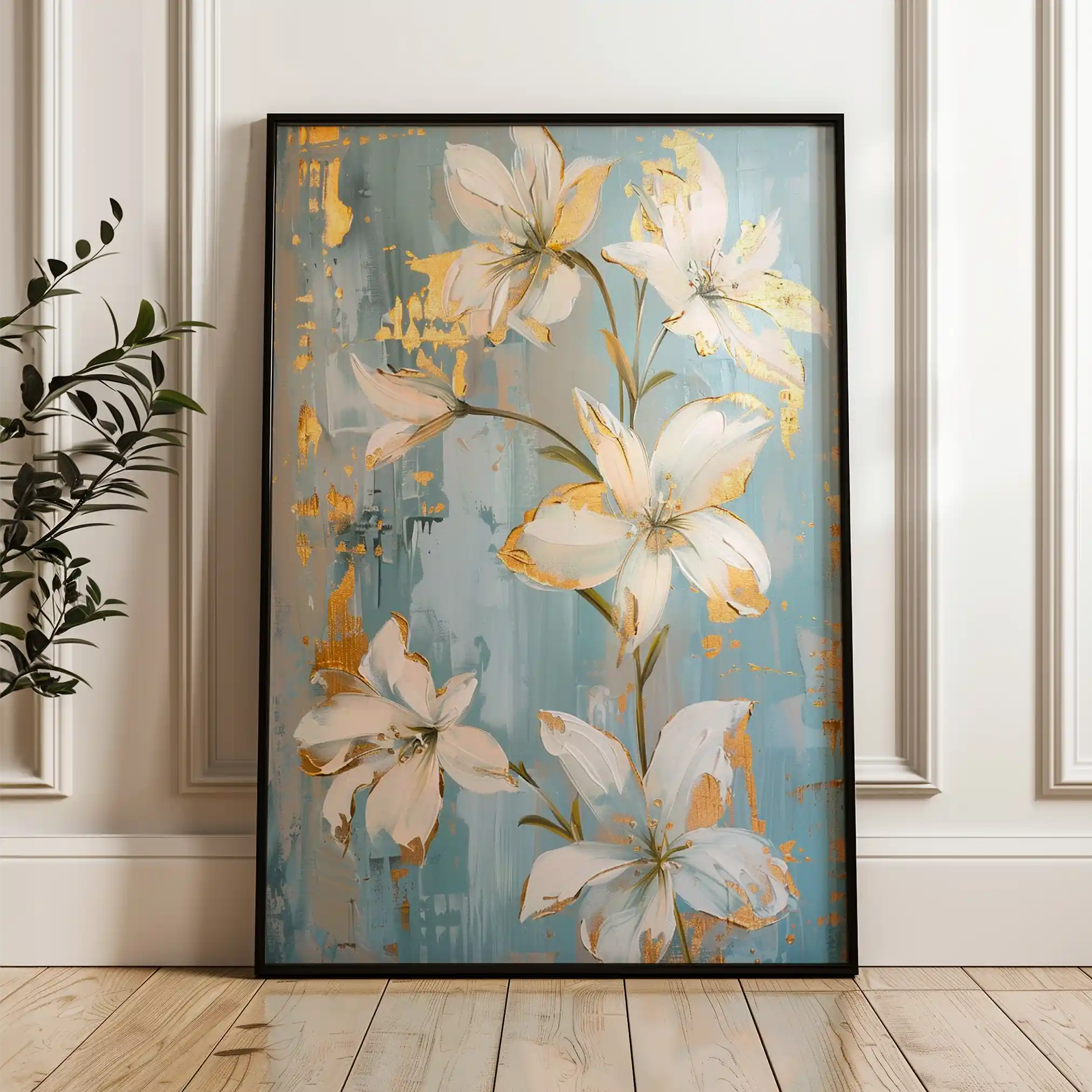 Floral Canvas Wall Art WAD712-F 90 x 60 cm / Stretched on hidden frame