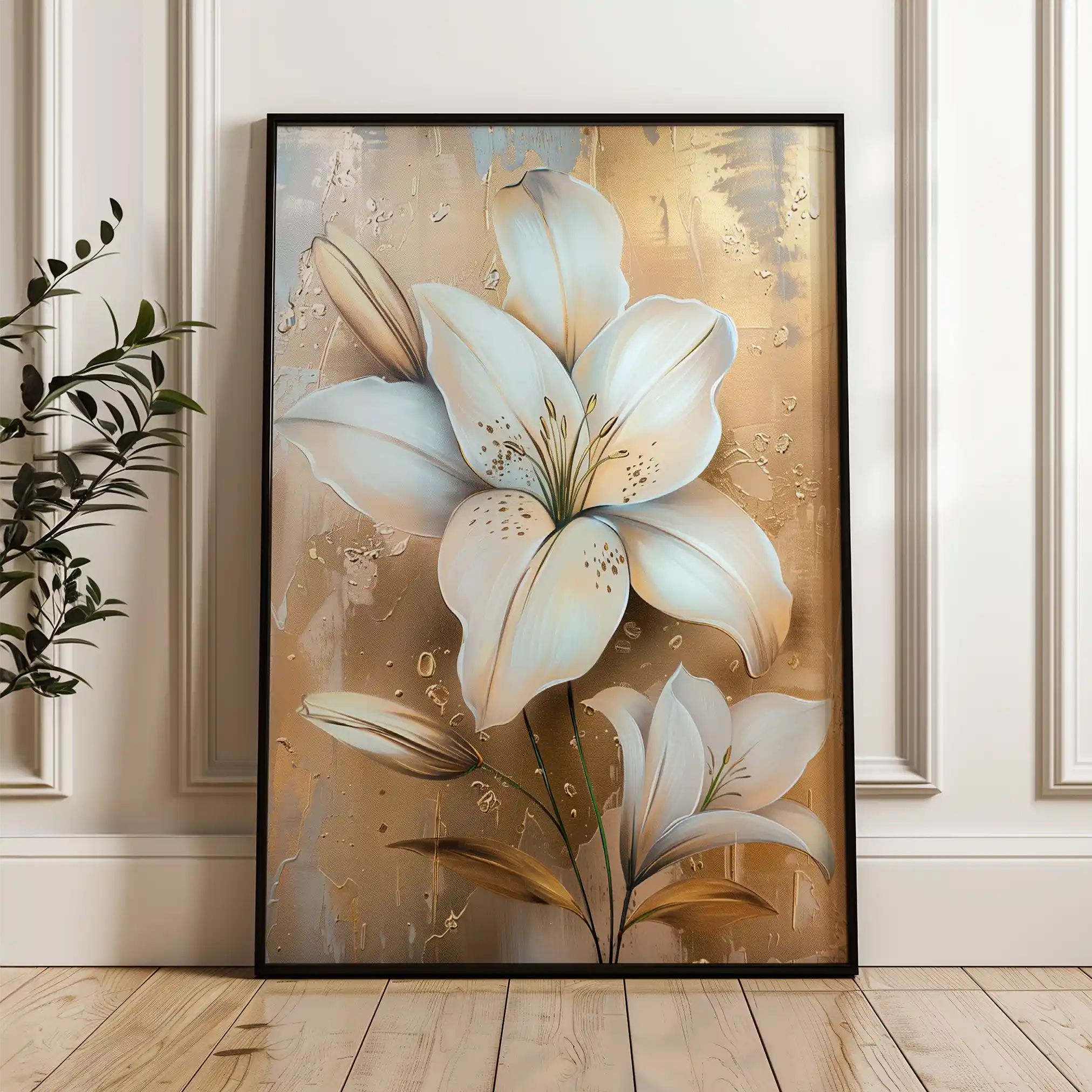 Floral Canvas Wall Art WAD719-F 90 x 60 cm / Stretched on hidden frame