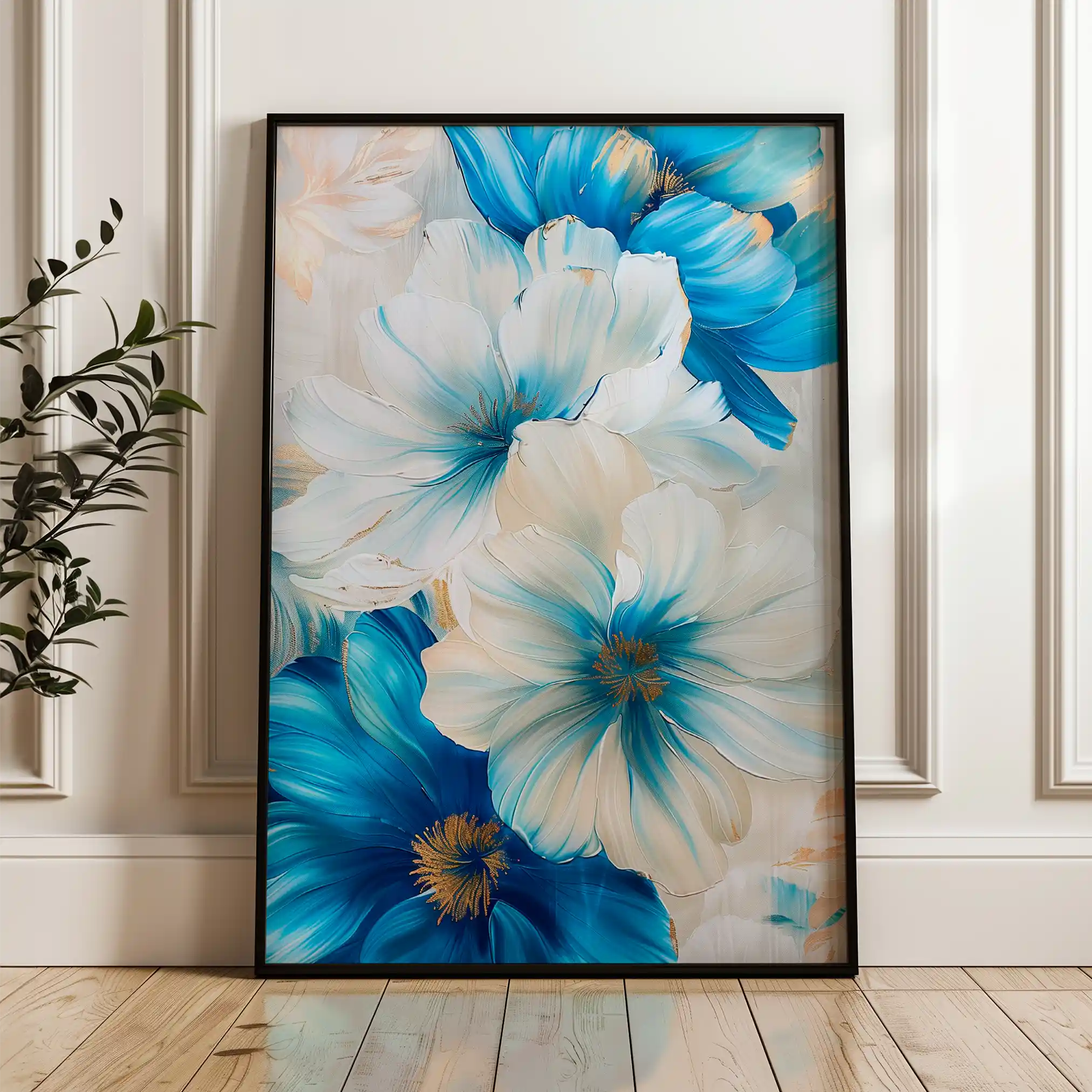 Floral Canvas Wall Art WAD720-F 90 x 60 cm / Stretched on hidden frame