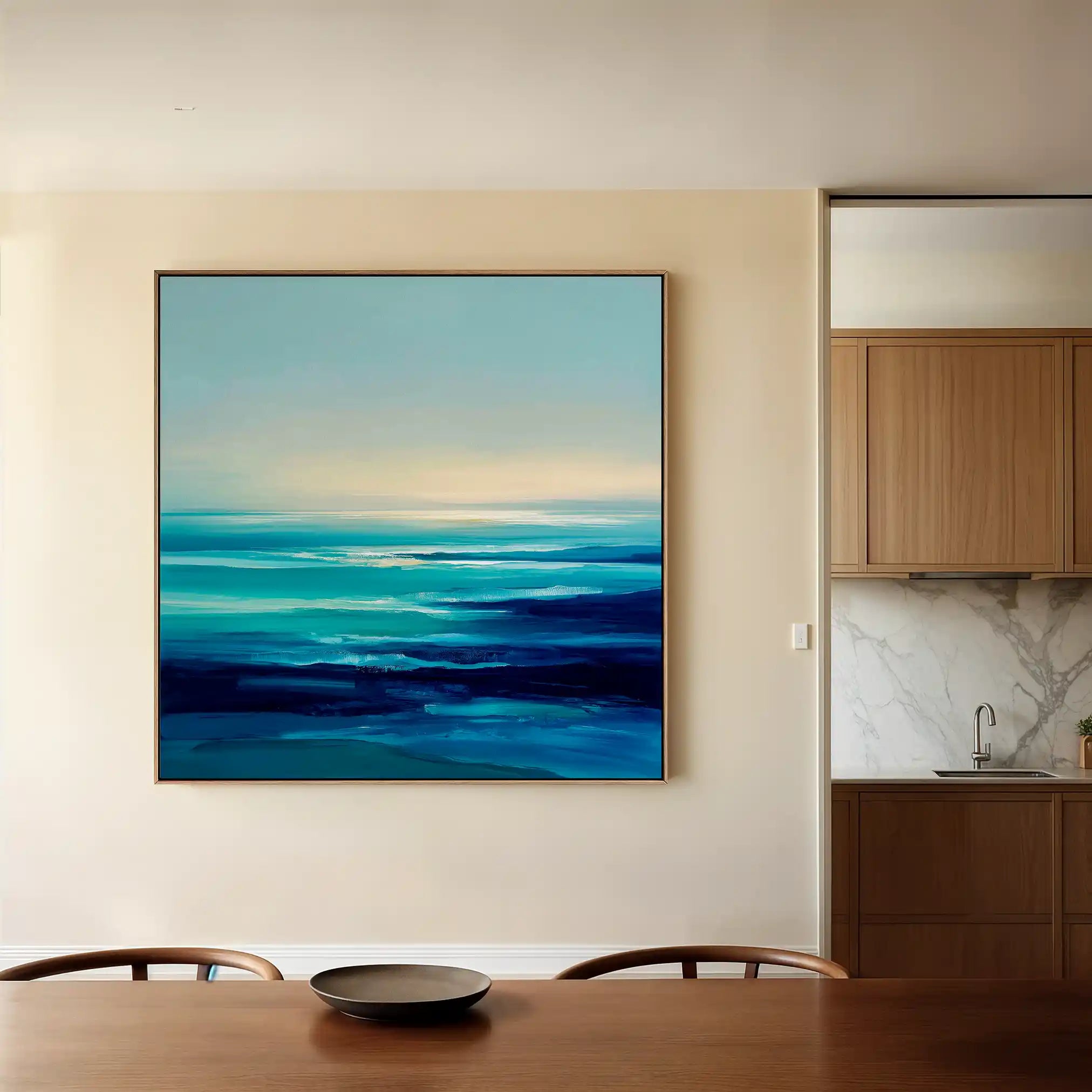 Abstract Canvas Wall Art WAD721-A 80 x 80 cm / Stretched on hidden frame