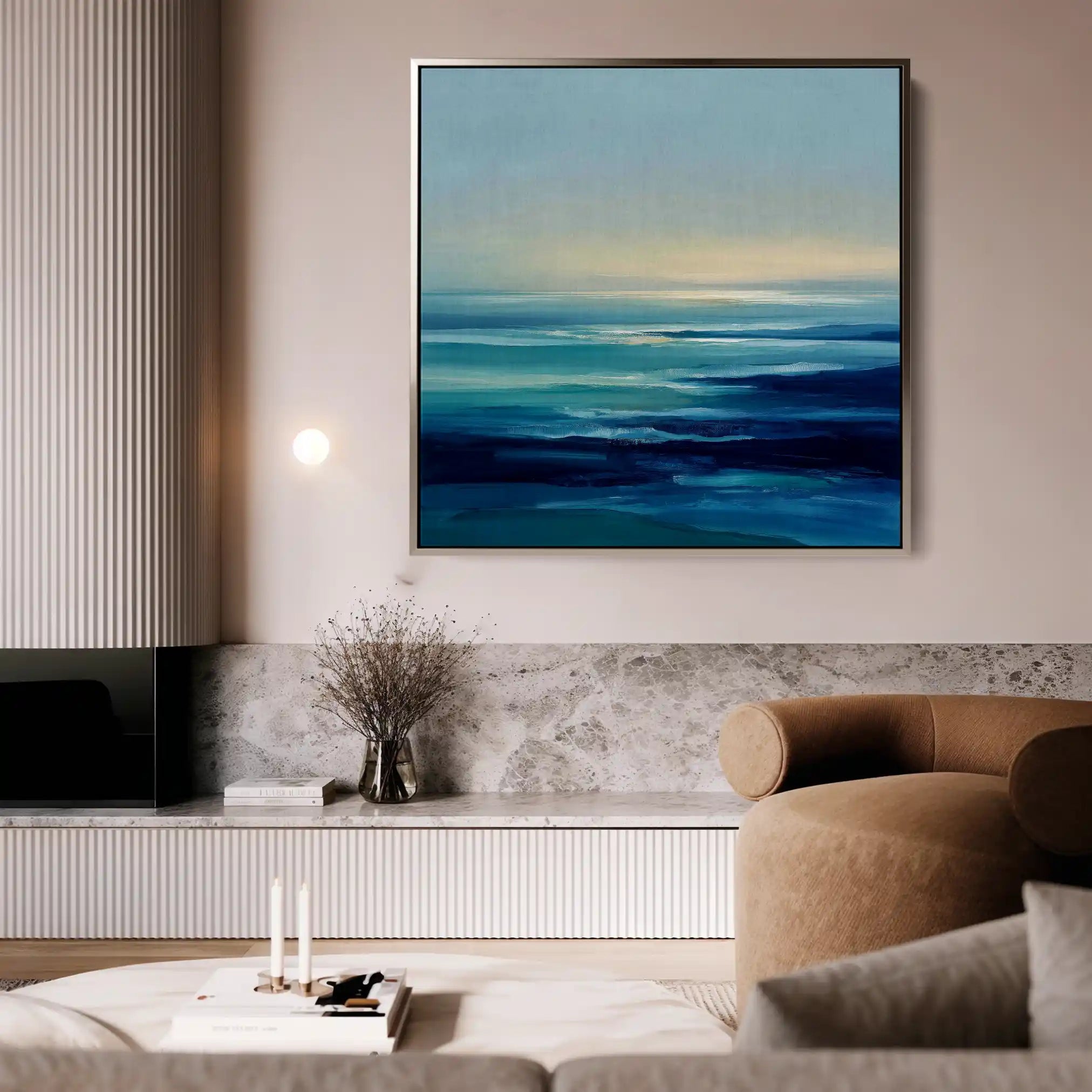 Abstract Canvas Wall Art WAD721-A 80 x 80 cm / Stretched on hidden frame