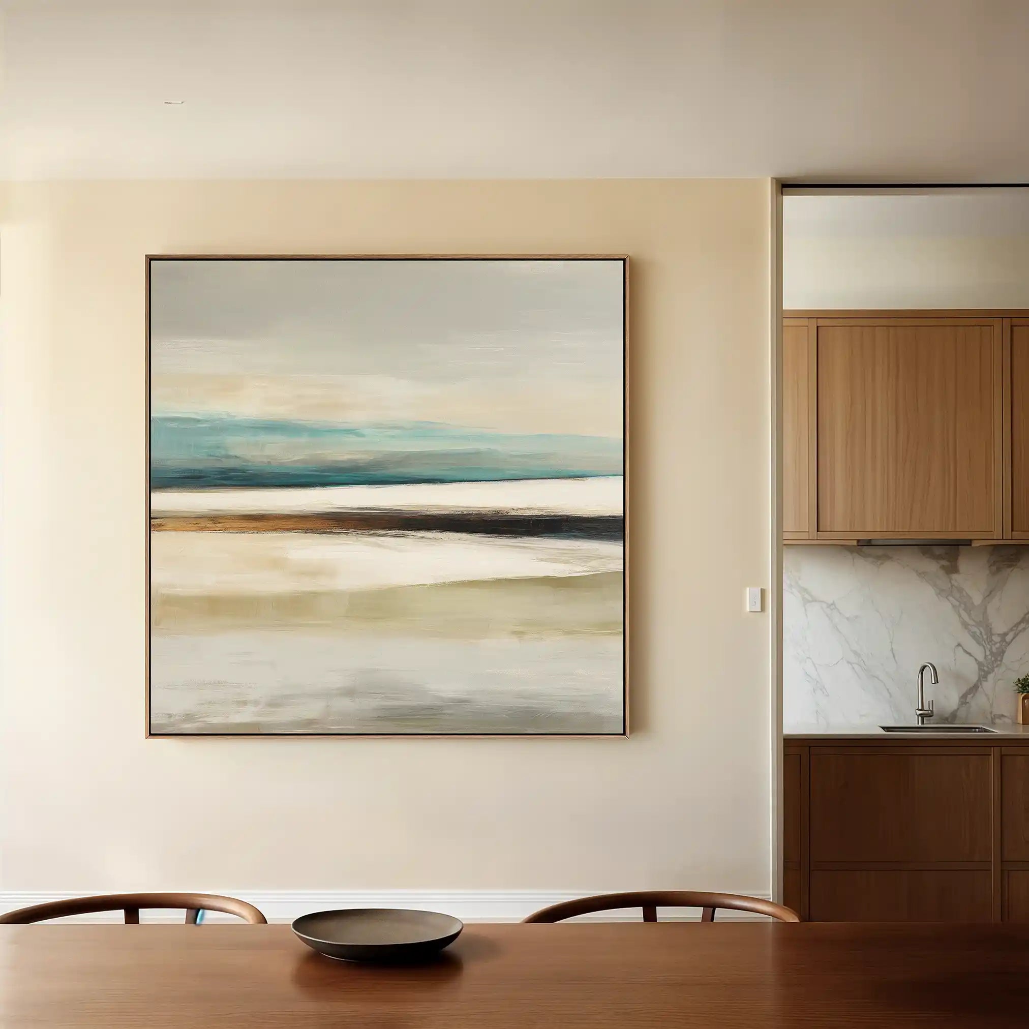 Abstract Canvas Wall Art WAD725-A 80 x 80 cm / Stretched on hidden frame