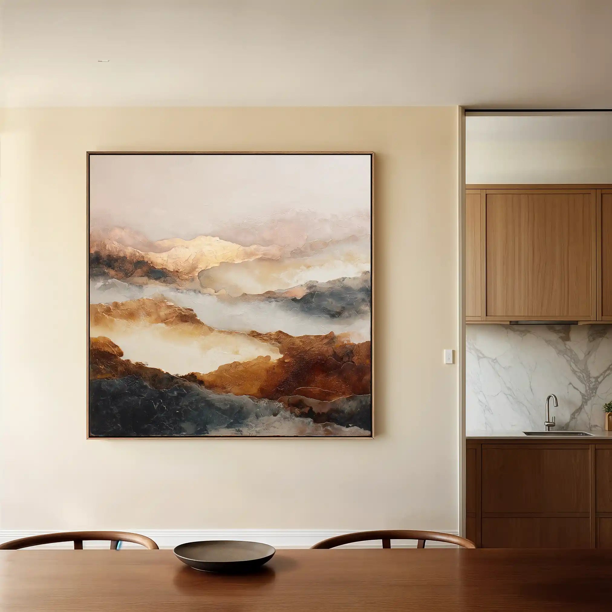 Abstract Canvas Wall Art WAD726-A 80 x 80 cm / Stretched on hidden frame