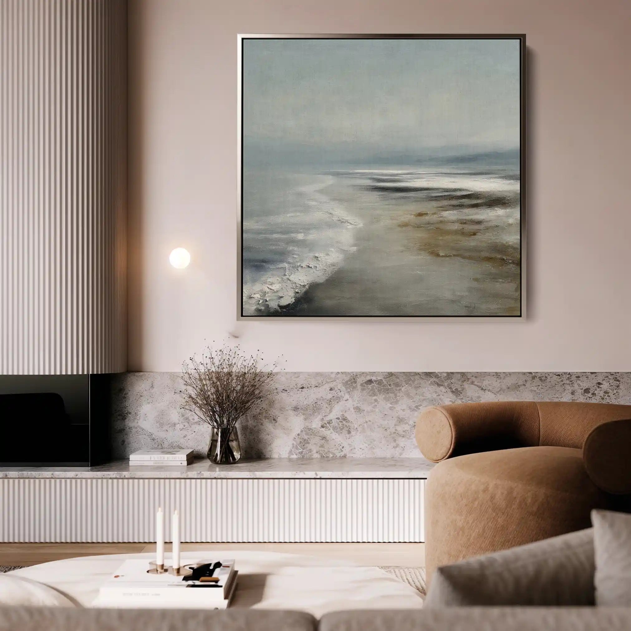 Abstract Canvas Wall Art WAD727-A 80 x 80 cm / Stretched on hidden frame
