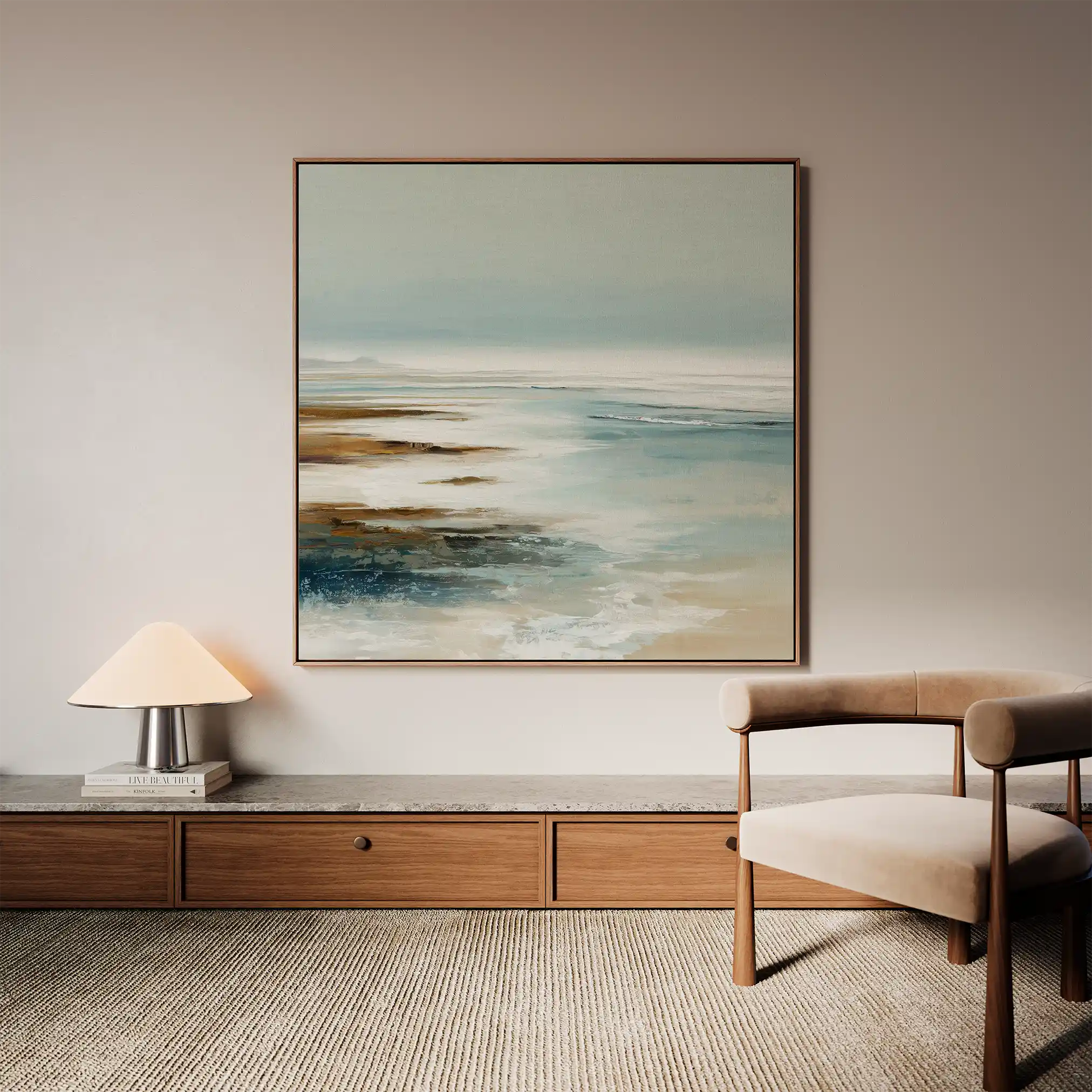 Abstract Canvas Wall Art WAD728-A 80 x 80 cm / Stretched on hidden frame
