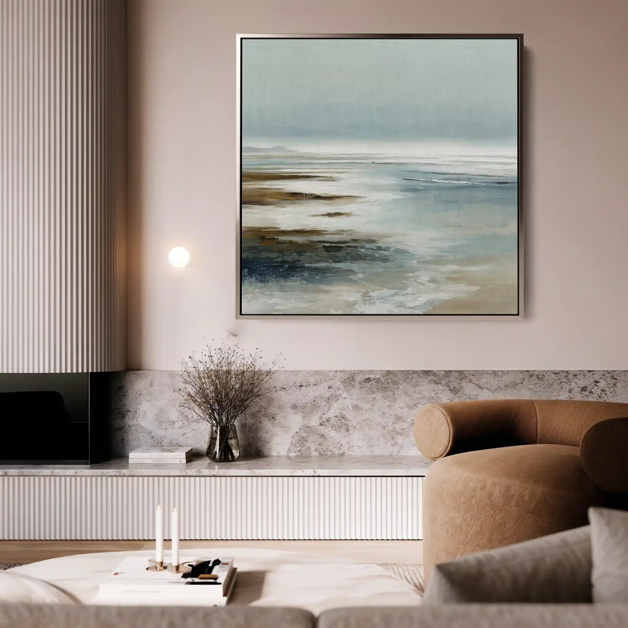 Abstract Canvas Wall Art WAD728-A 80 x 80 cm / Stretched on hidden frame
