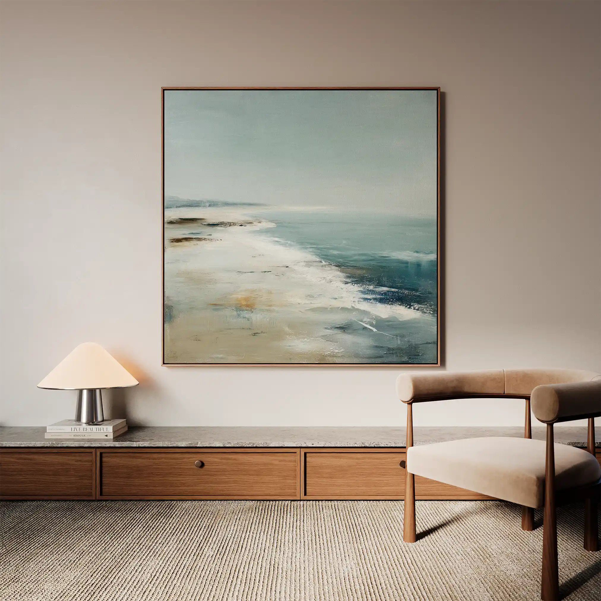 Abstract Canvas Wall Art WAD729-A 80 x 80 cm / Stretched on hidden frame