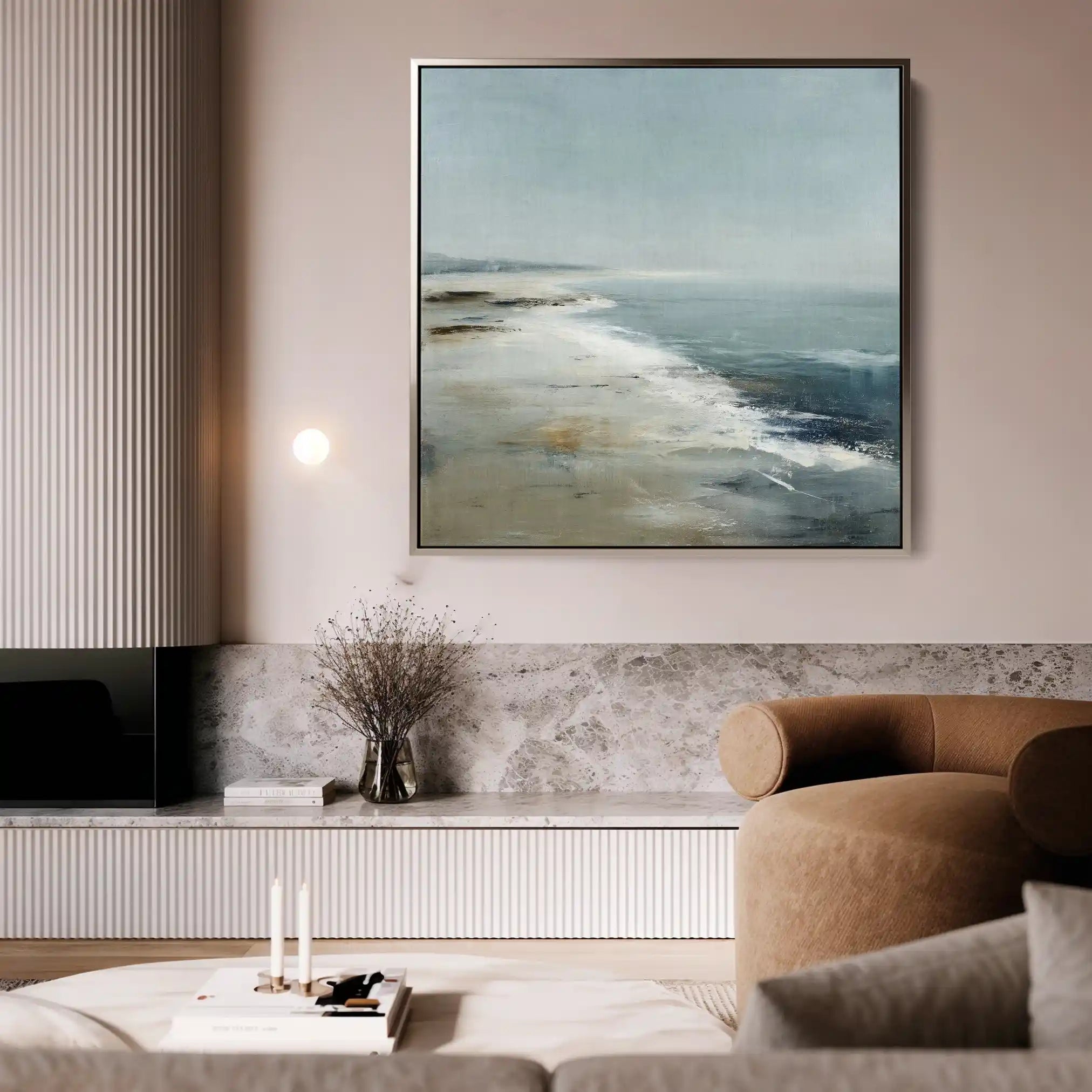 Abstract Canvas Wall Art WAD729-A 80 x 80 cm / Stretched on hidden frame
