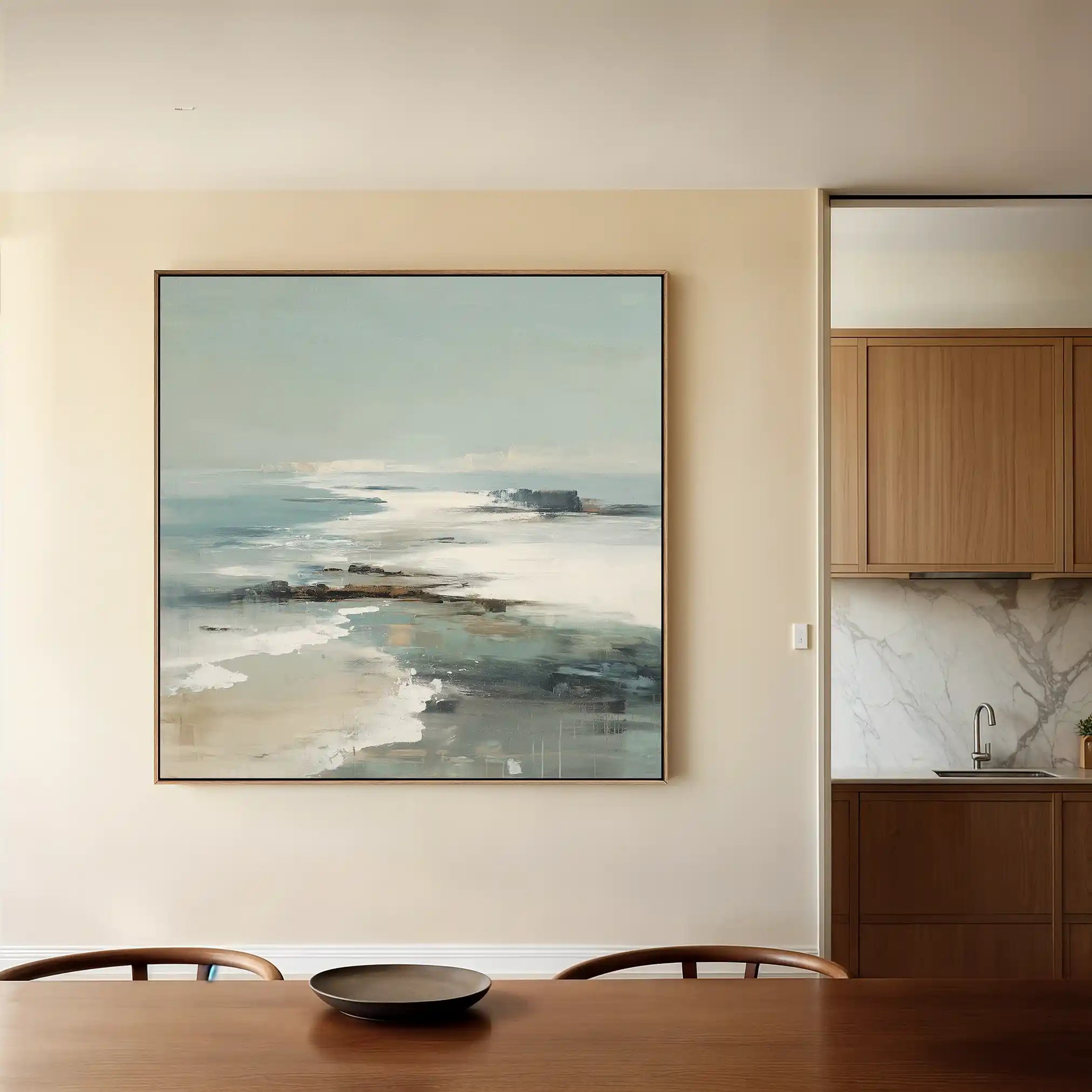 Abstract Canvas Wall Art WAD730-A 80 x 80 cm / Stretched on hidden frame
