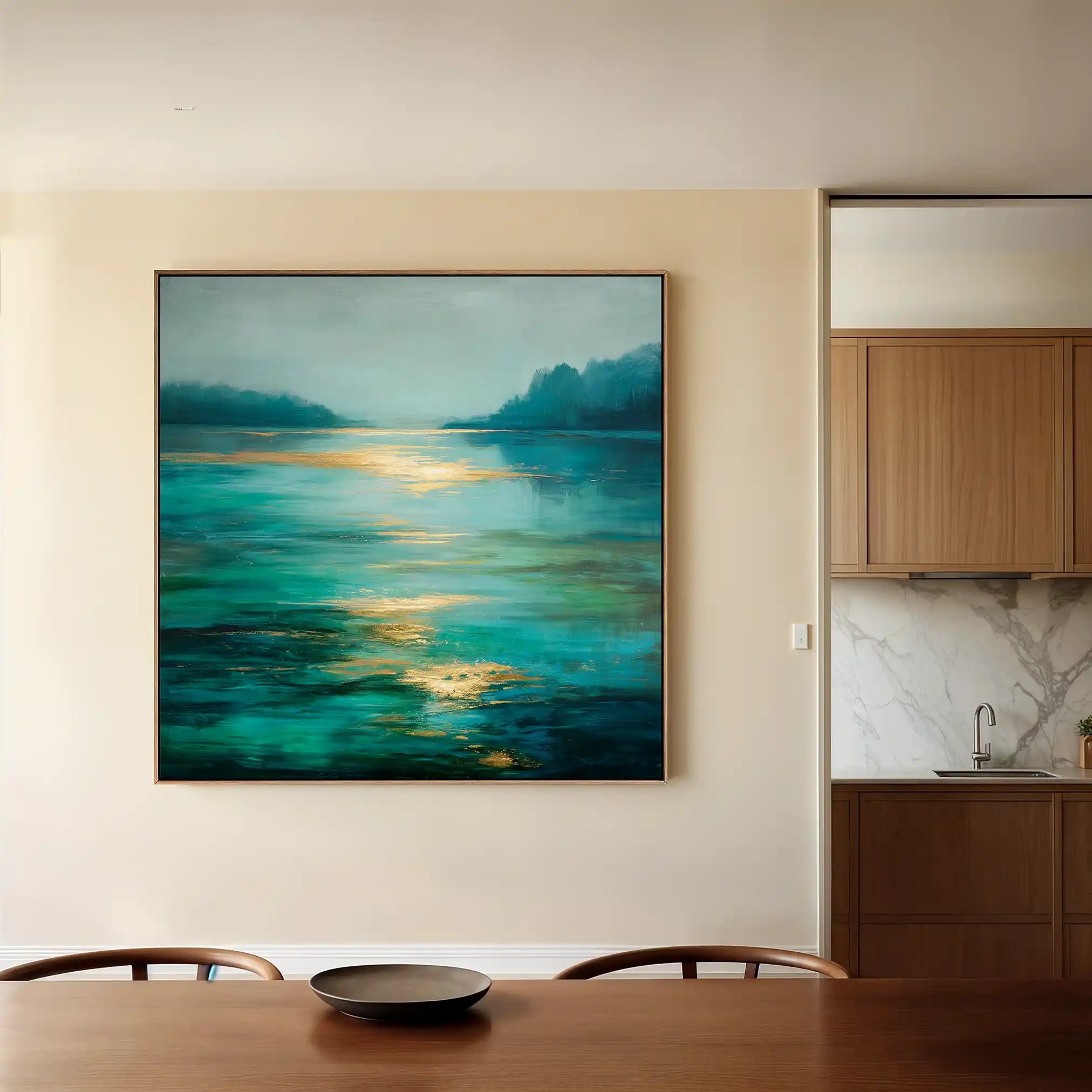 Abstract Canvas Wall Art WAD732-A 80 x 80 cm / Stretched on hidden frame