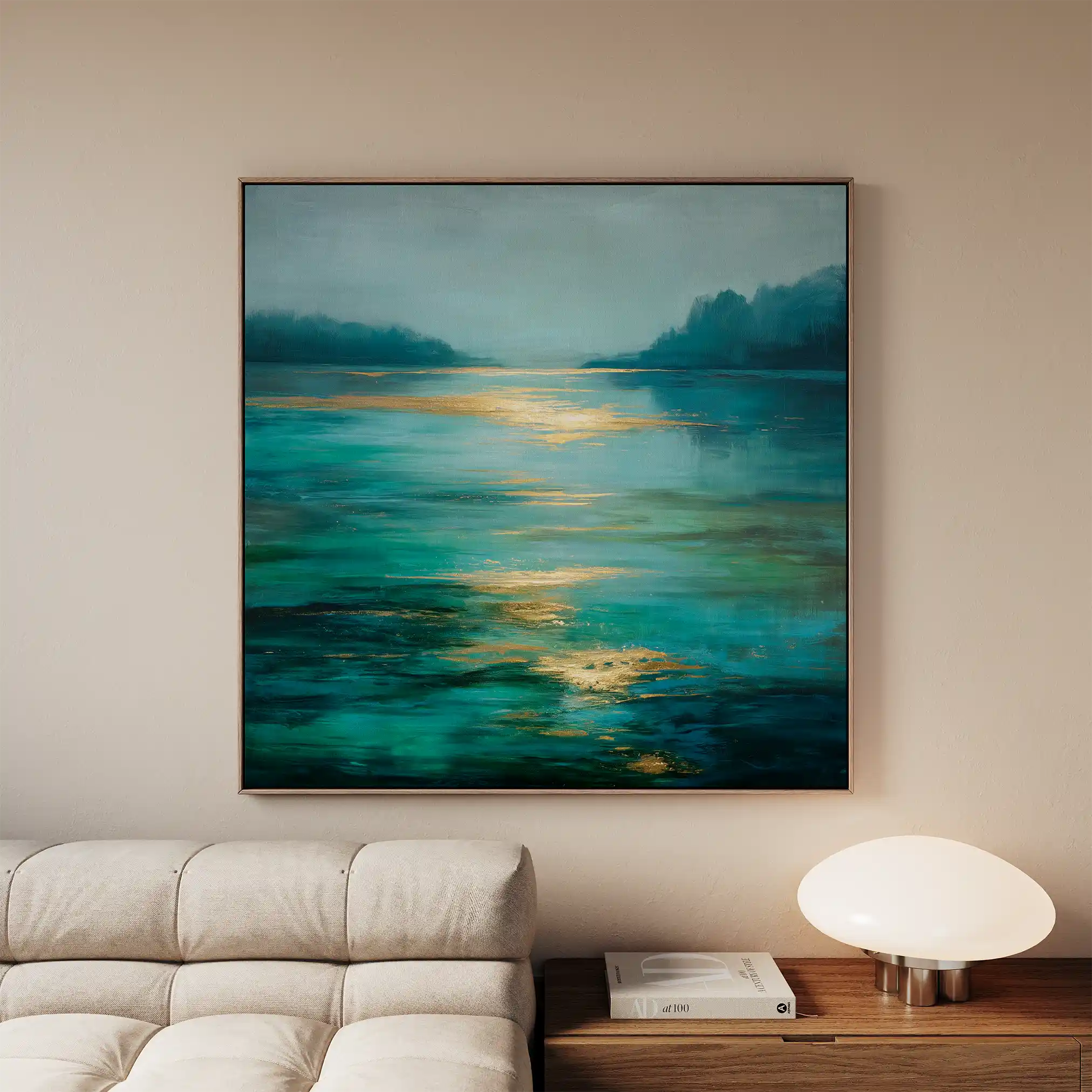 Abstract Canvas Wall Art WAD732-A 80 x 80 cm / Stretched on hidden frame