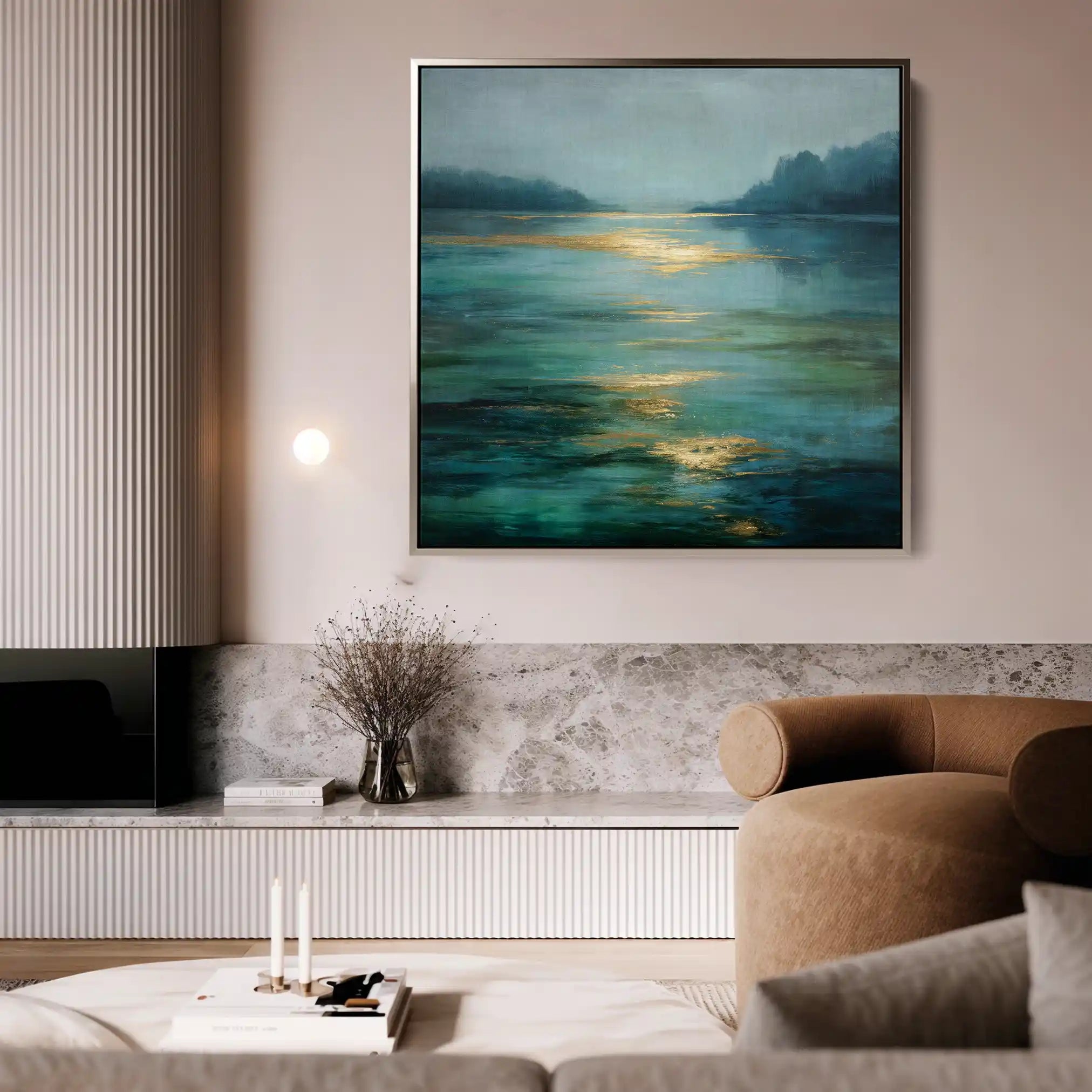 Abstract Canvas Wall Art WAD732-A 80 x 80 cm / Stretched on hidden frame