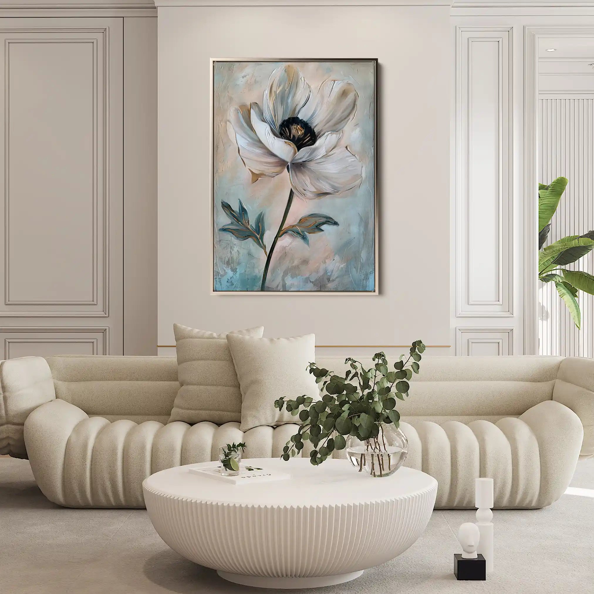 Floral Canvas Wall Art WAD737-F 90 x 60 cm / Stretched on hidden frame