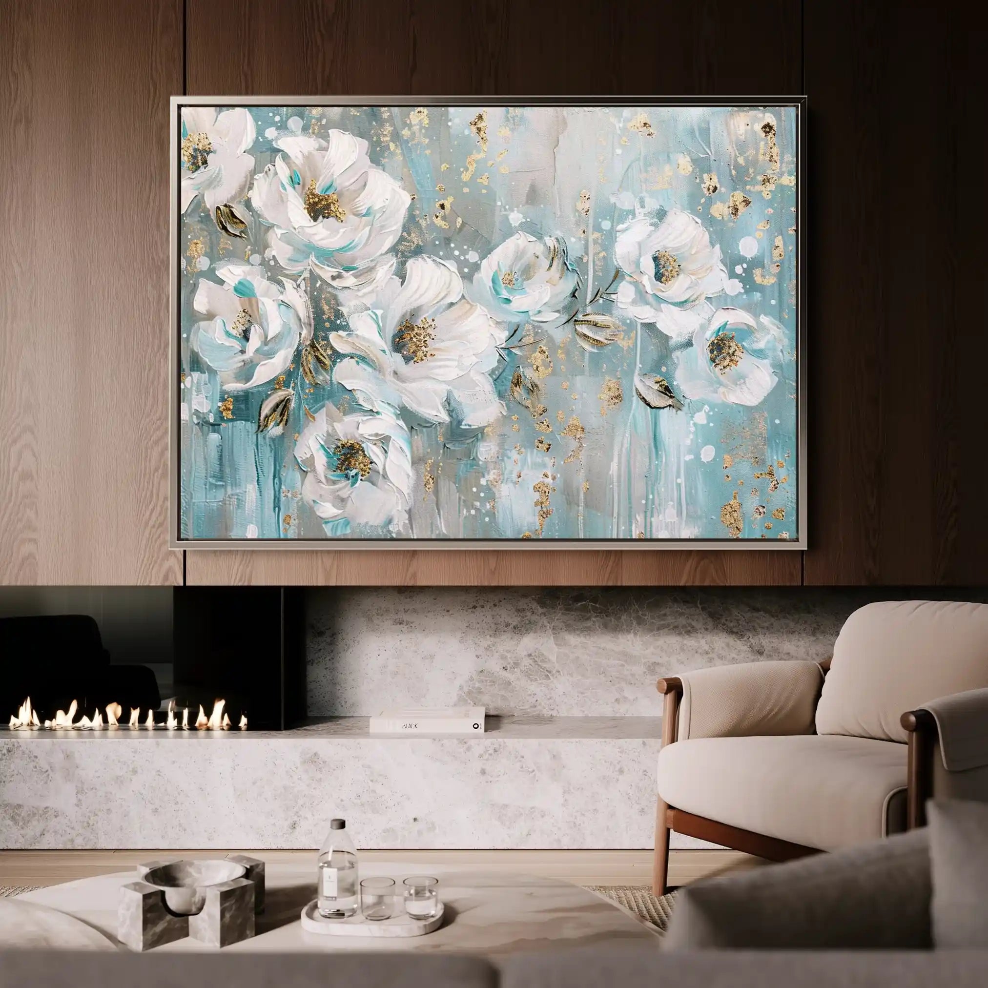 Floral Canvas Wall Art WAD742-F 90 x 60 cm / Stretched on hidden frame