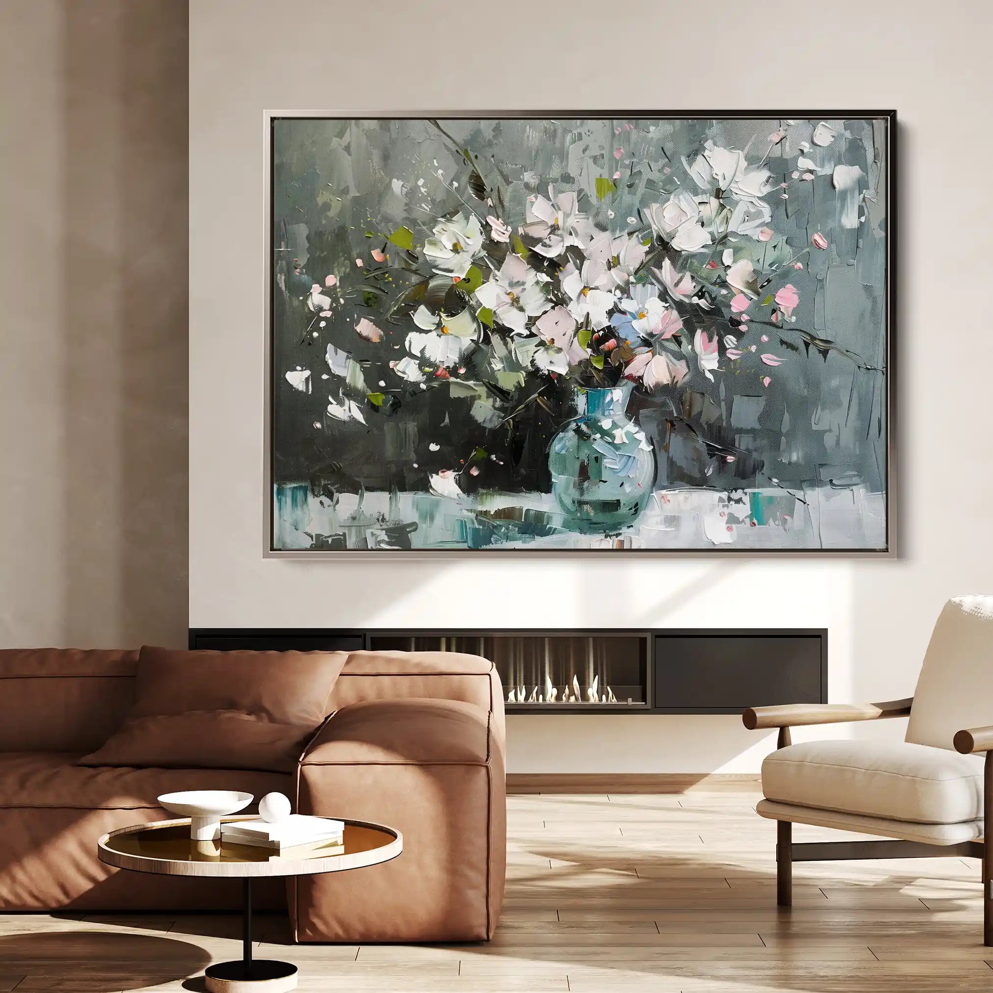 Floral Canvas Wall Art WAD743-F 90 x 60 cm / Stretched on hidden frame