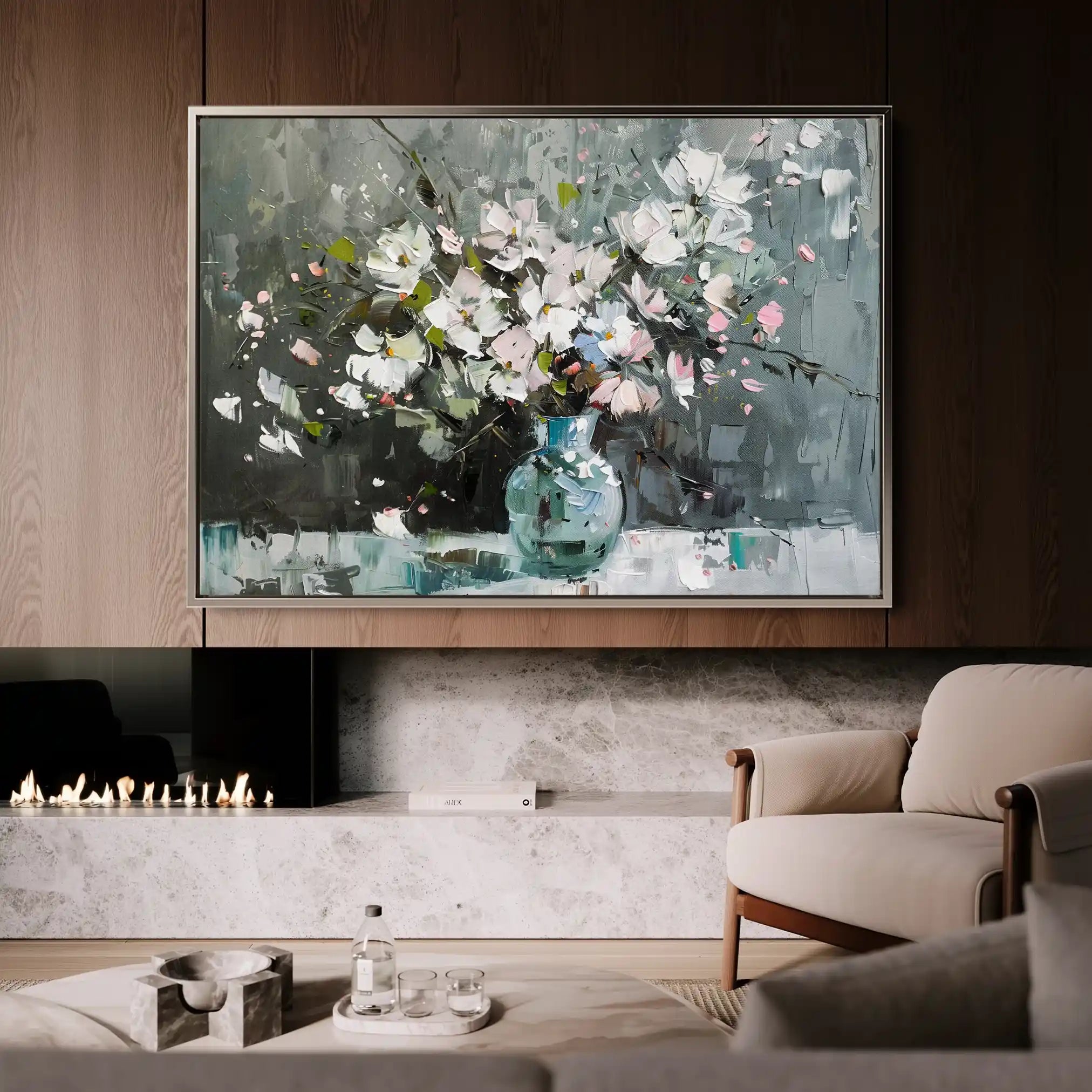 Floral Canvas Wall Art WAD743-F 90 x 60 cm / Stretched on hidden frame