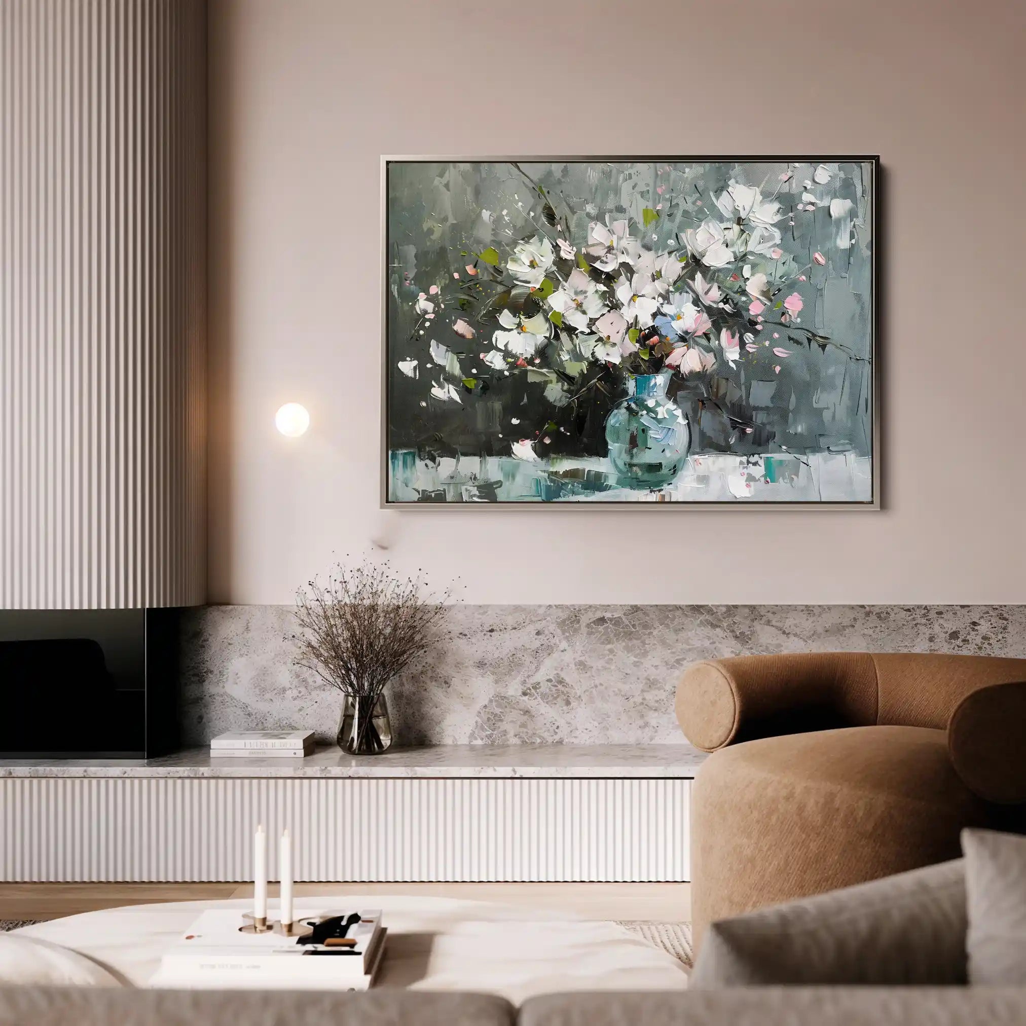 Floral Canvas Wall Art WAD743-F 90 x 60 cm / Stretched on hidden frame