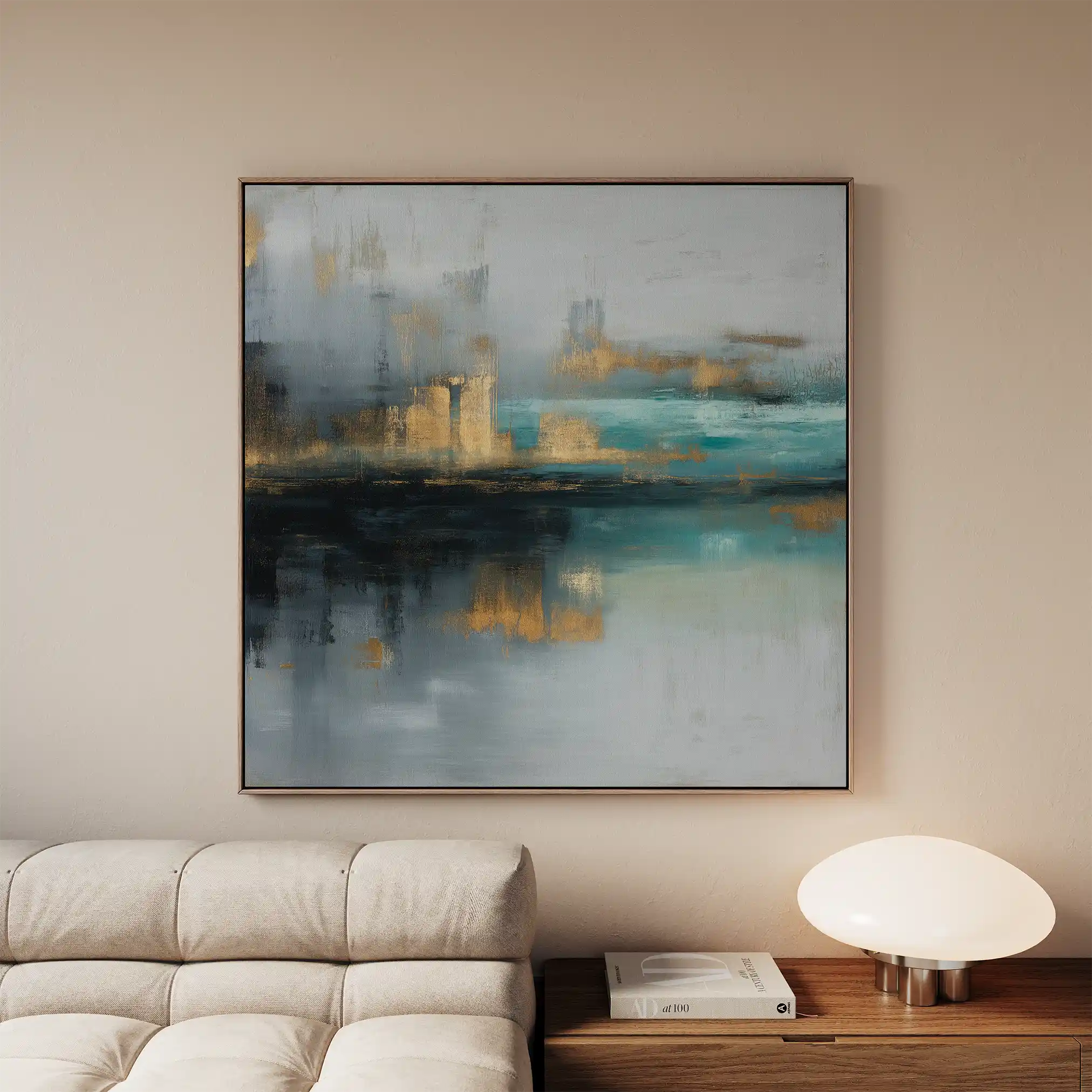 Abstract Canvas Wall Art WAD745-A 80 x 80 cm / Stretched on hidden frame