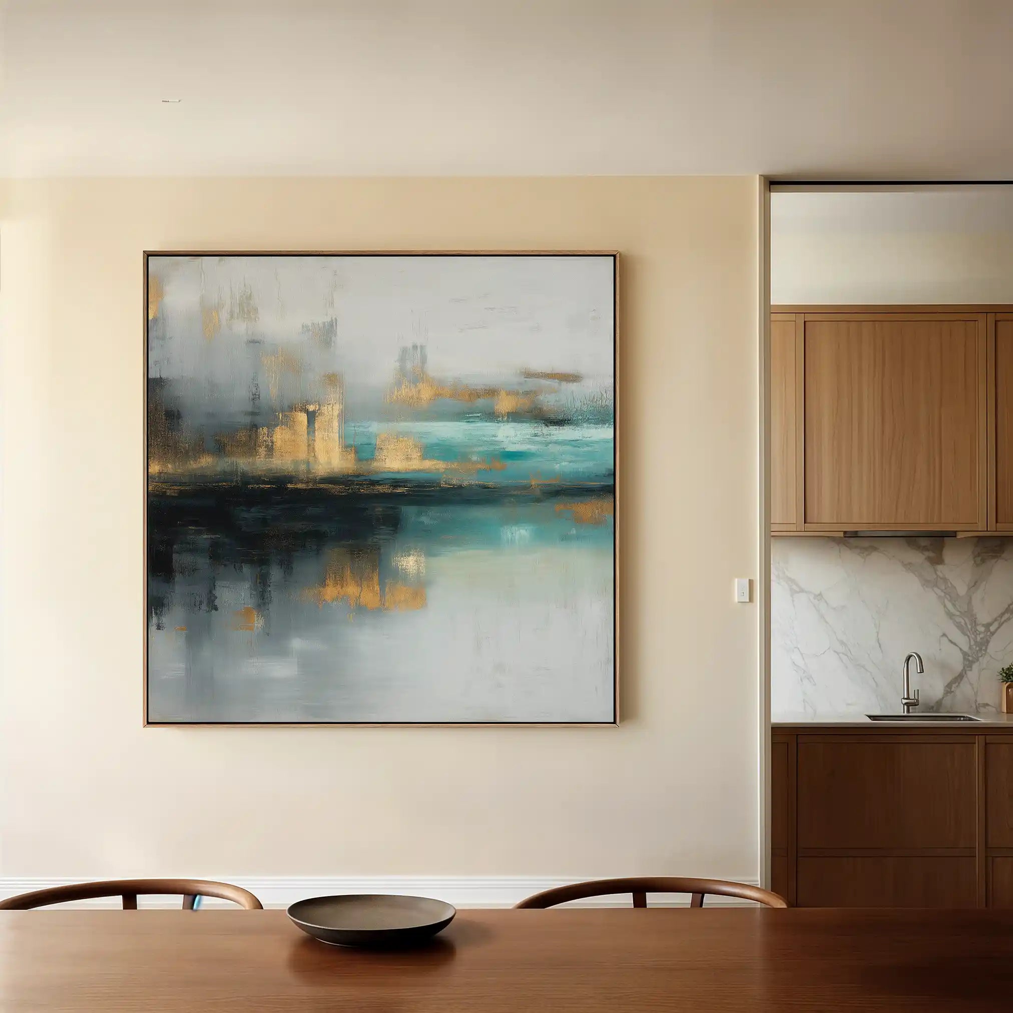 Abstract Canvas Wall Art WAD745-A 80 x 80 cm / Stretched on hidden frame