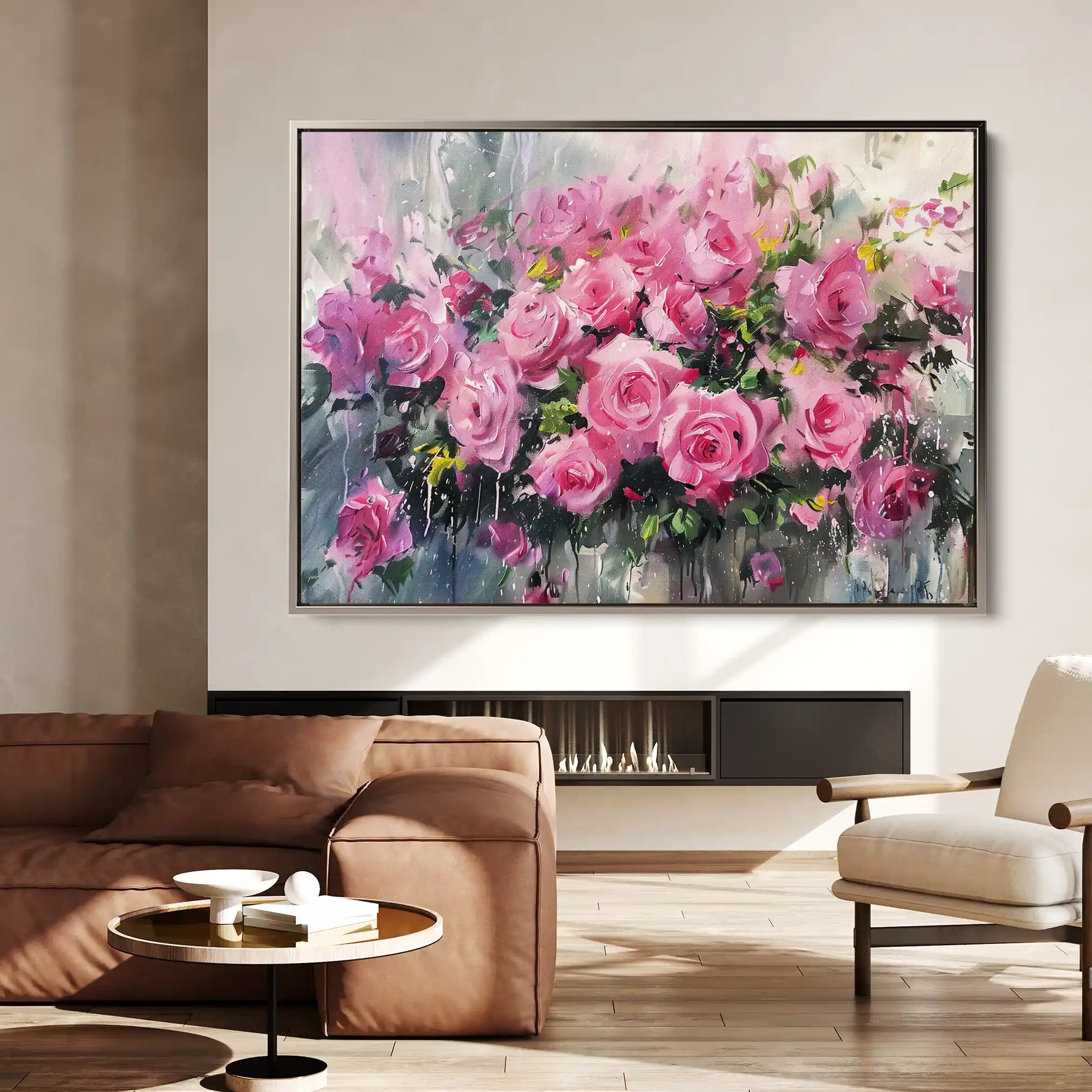 Floral Canvas Wall Art WAD746-F 90 x 60 cm / Stretched on hidden frame